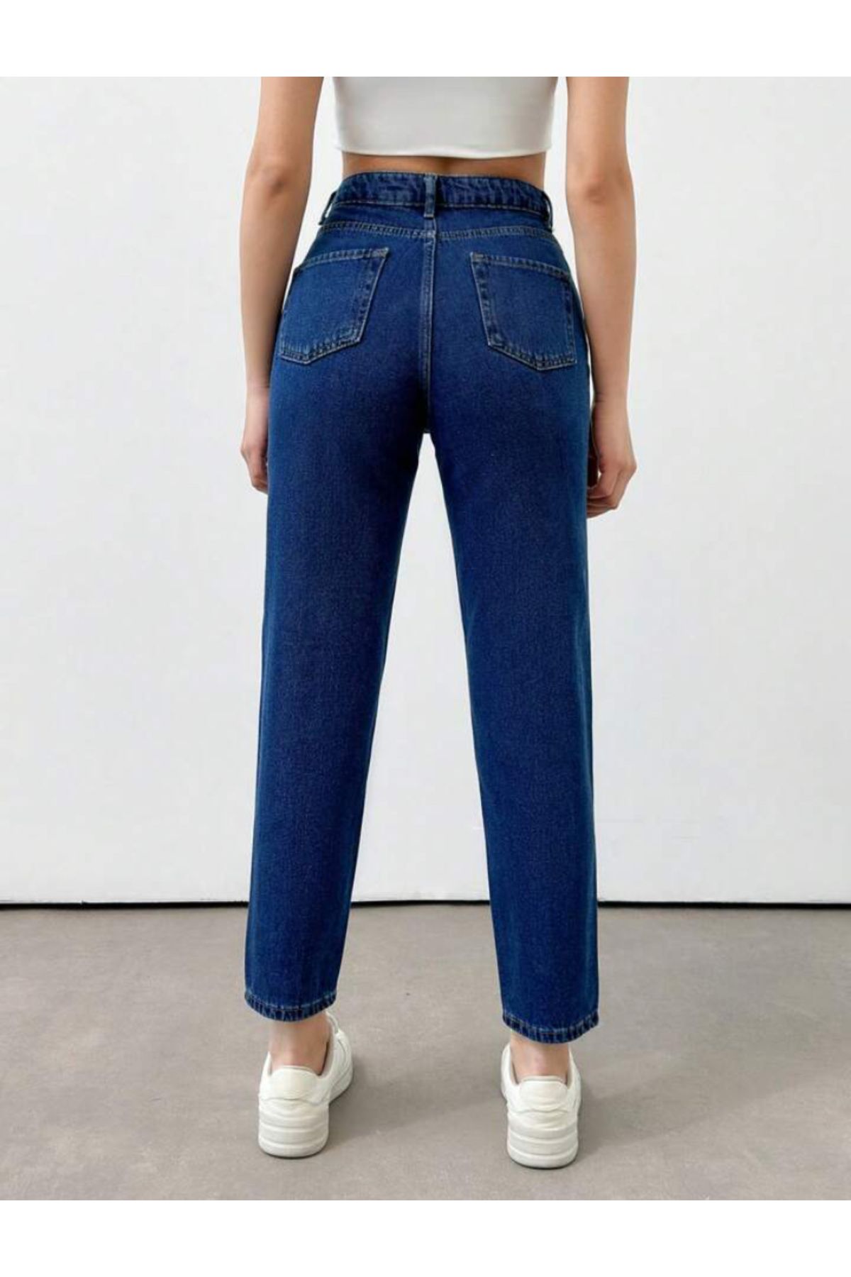 Slim Fit Mom Jeans Kot Pantolon