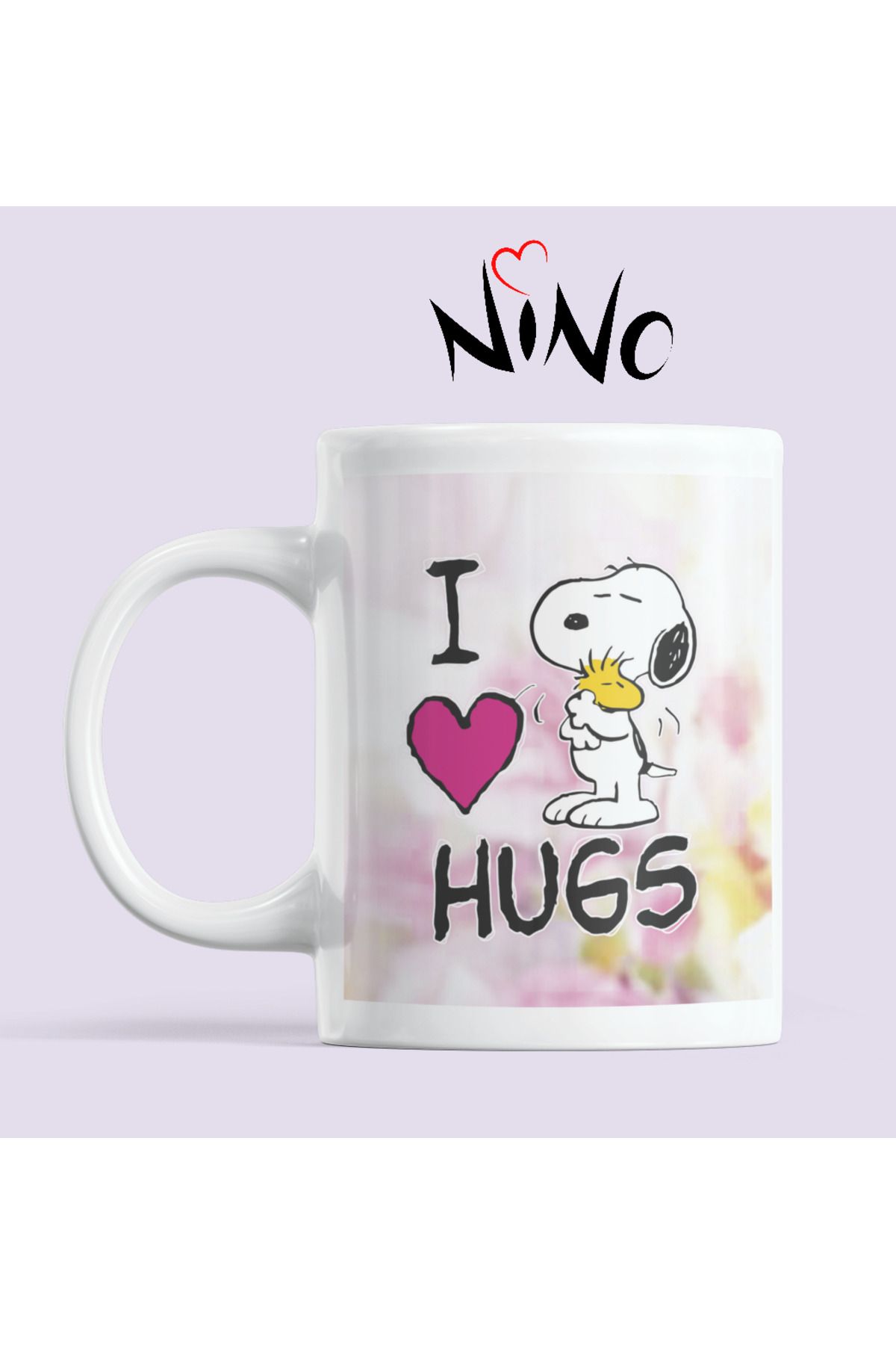 Nino Store I Love Hugs Snoppy& Woodstock Sarı...