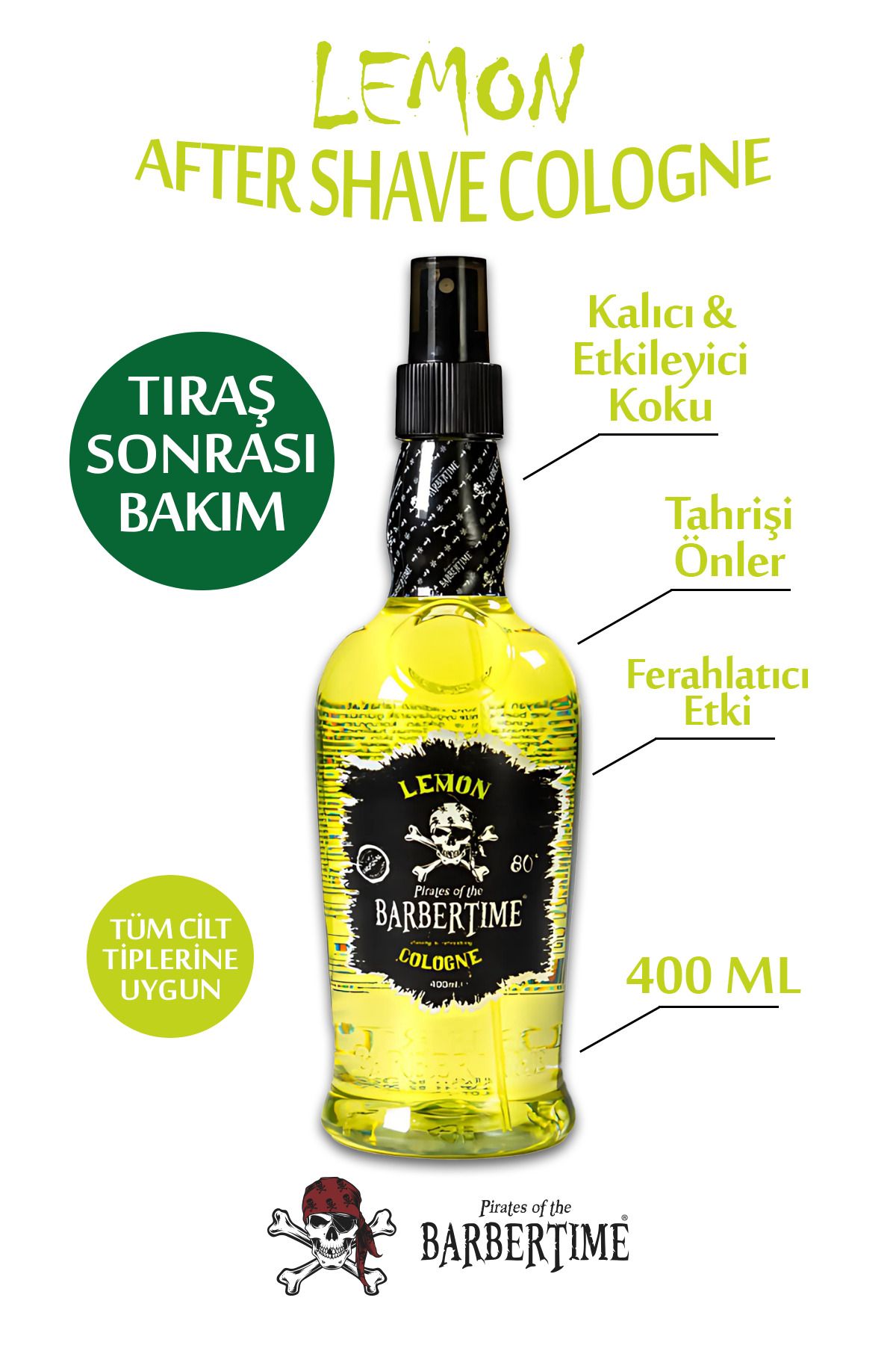 Barbertime Lemon Cologne -Limon Kolonyası 400...