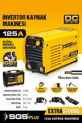 SGS5155 İNVERTÖR KAYNAK MAKİNASI 125 AMPER AKIM KORUMALI Image 0