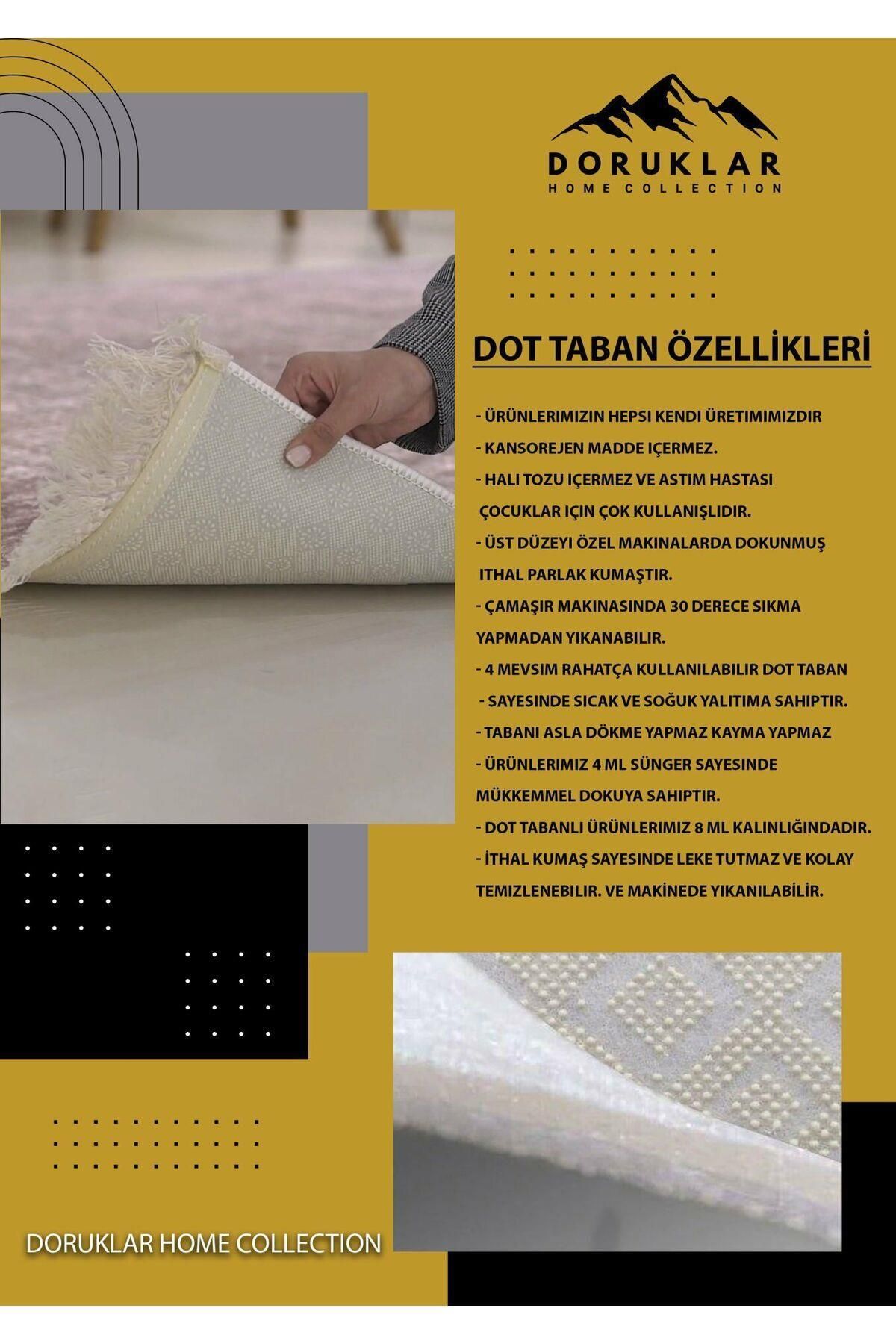 Kaymaz Taban Yıkanabilir 100 Dolar Desenli Dot Taban Halı