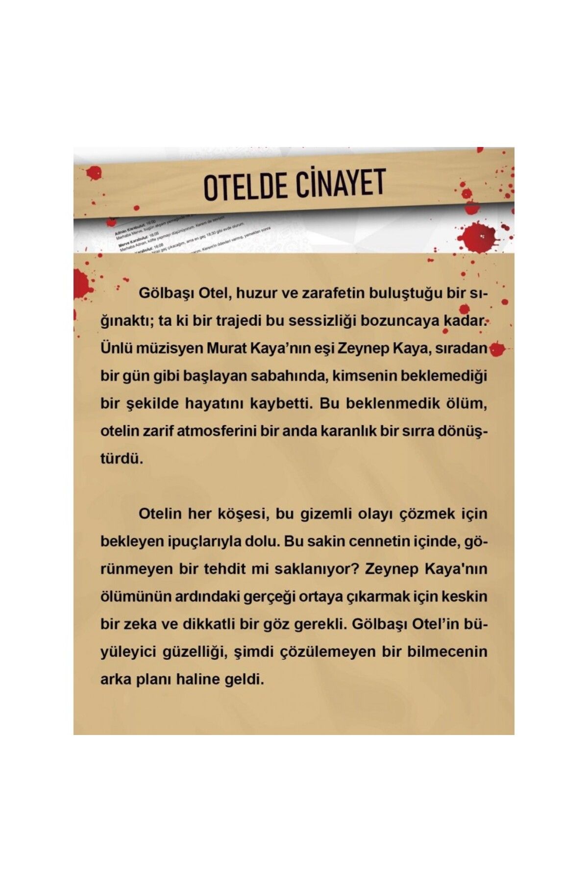 Dedektiflik Cinayet Çözme Oyunu - Otelde Cinayet