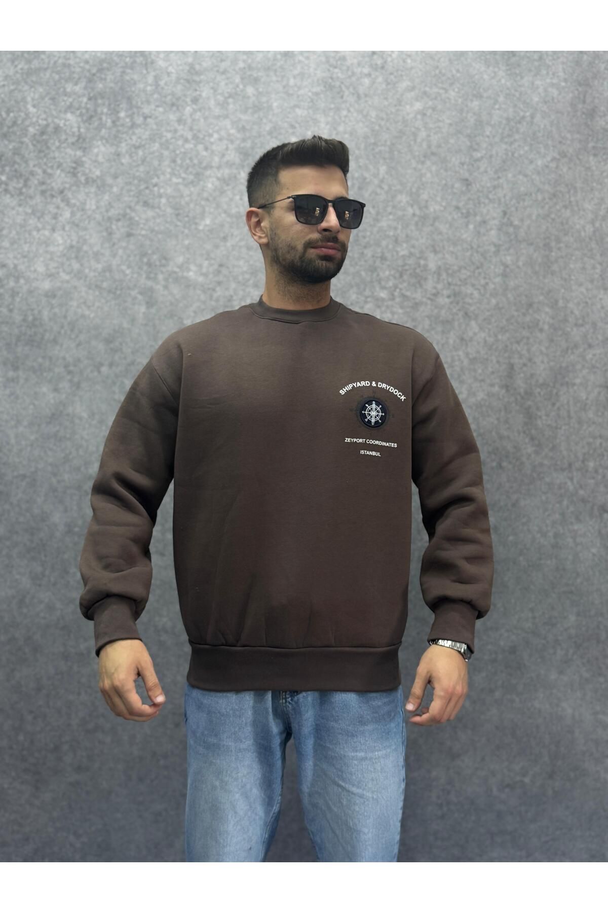 Jacob Jack Baskılı ErkekSweatshirt