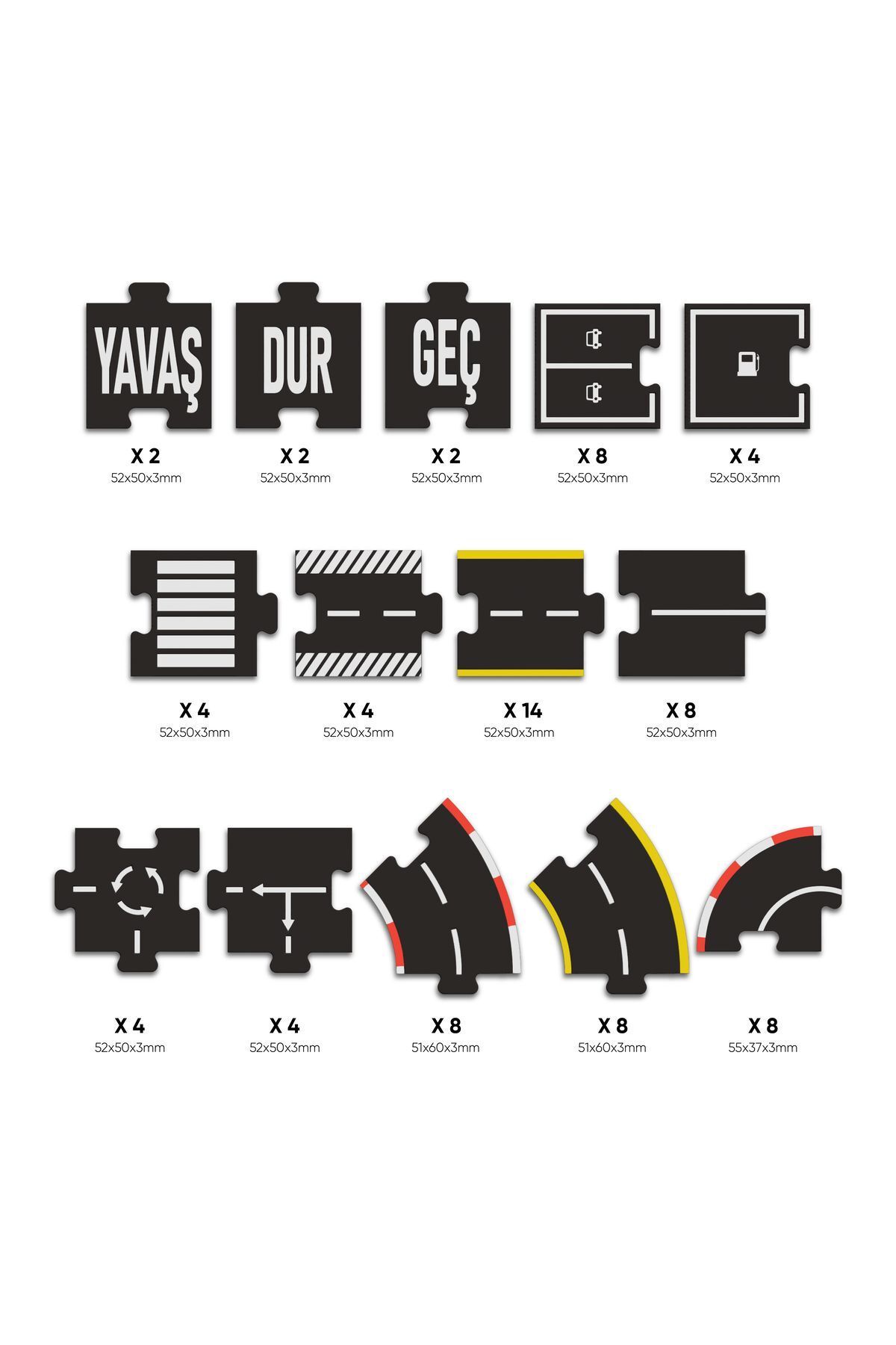 Yol Puzzle - Yap Boz Tasarla Sür 80 Parça Puzzle (Araba Hediyeli)