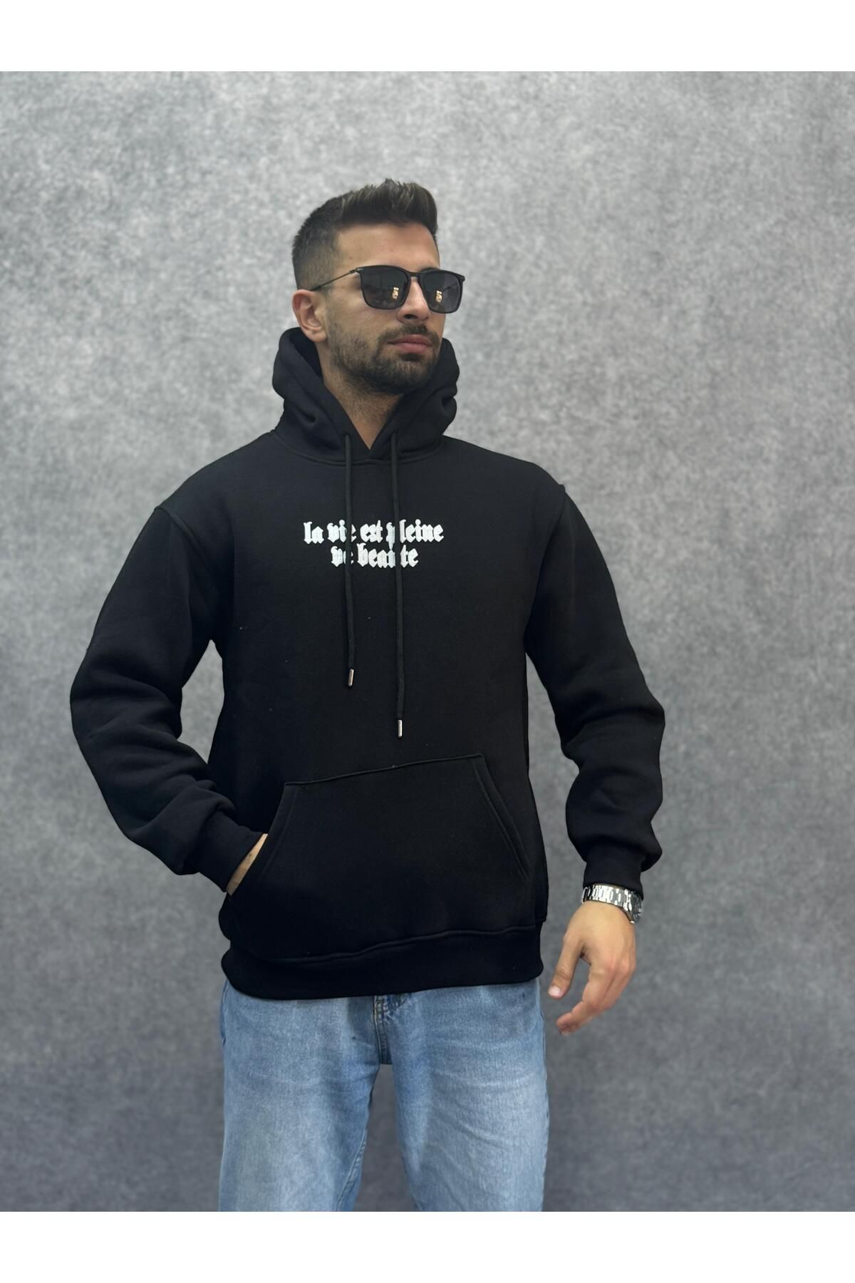 Jacob Jack Sırt BaskılıKapüşonlu Sweatshirt