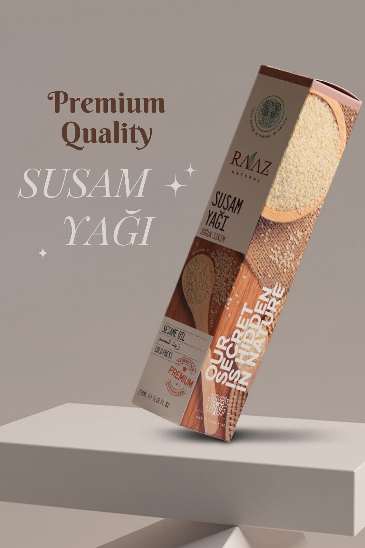 250 ml Soğuk Sıkım Susam Yağı,%100 Saf Ve Doğal