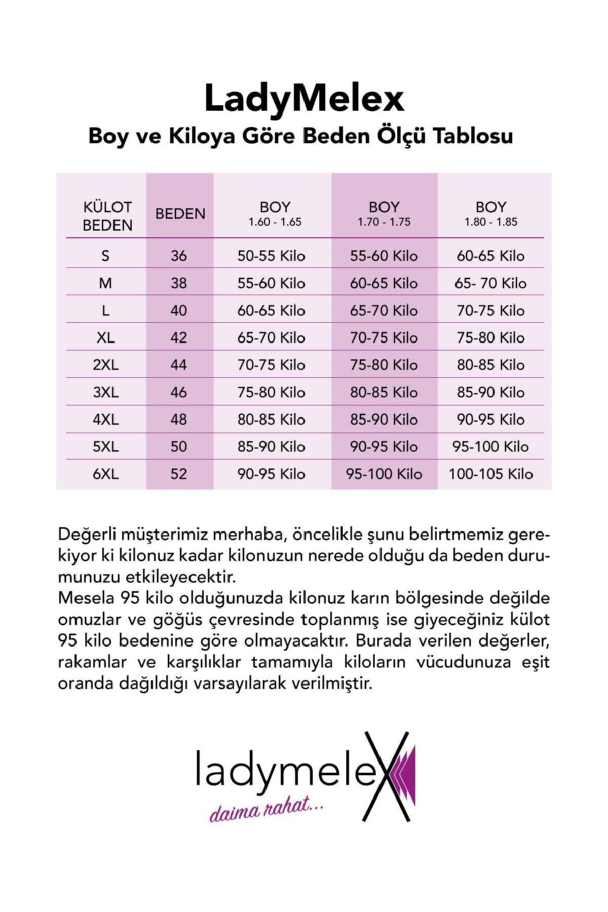 Kadın Külot, Orta Yüksek Bel Büyük Beden Külot (XL-2XL-3XL-4XL-5XL-6XL) 5 Adet, Koyu Renkler