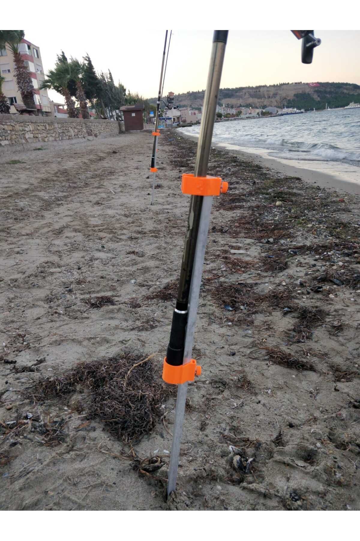 Surf Olta Kamış Ayağı 75 Cm Alt Üst Ayarlanabilir Reflektörlü Kum Dikeni - Kazık - Balıkçılık