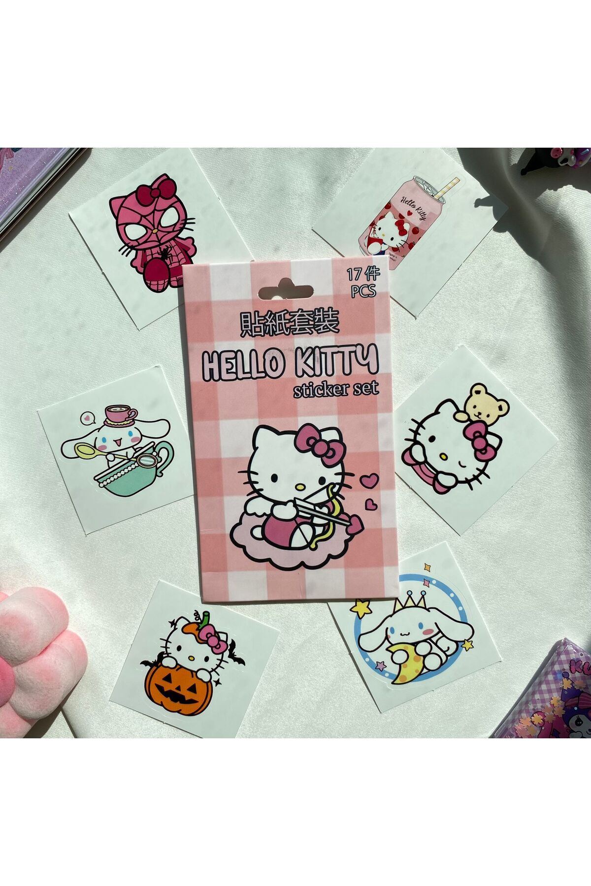 Pembe Hello Kitty Sticker Seti