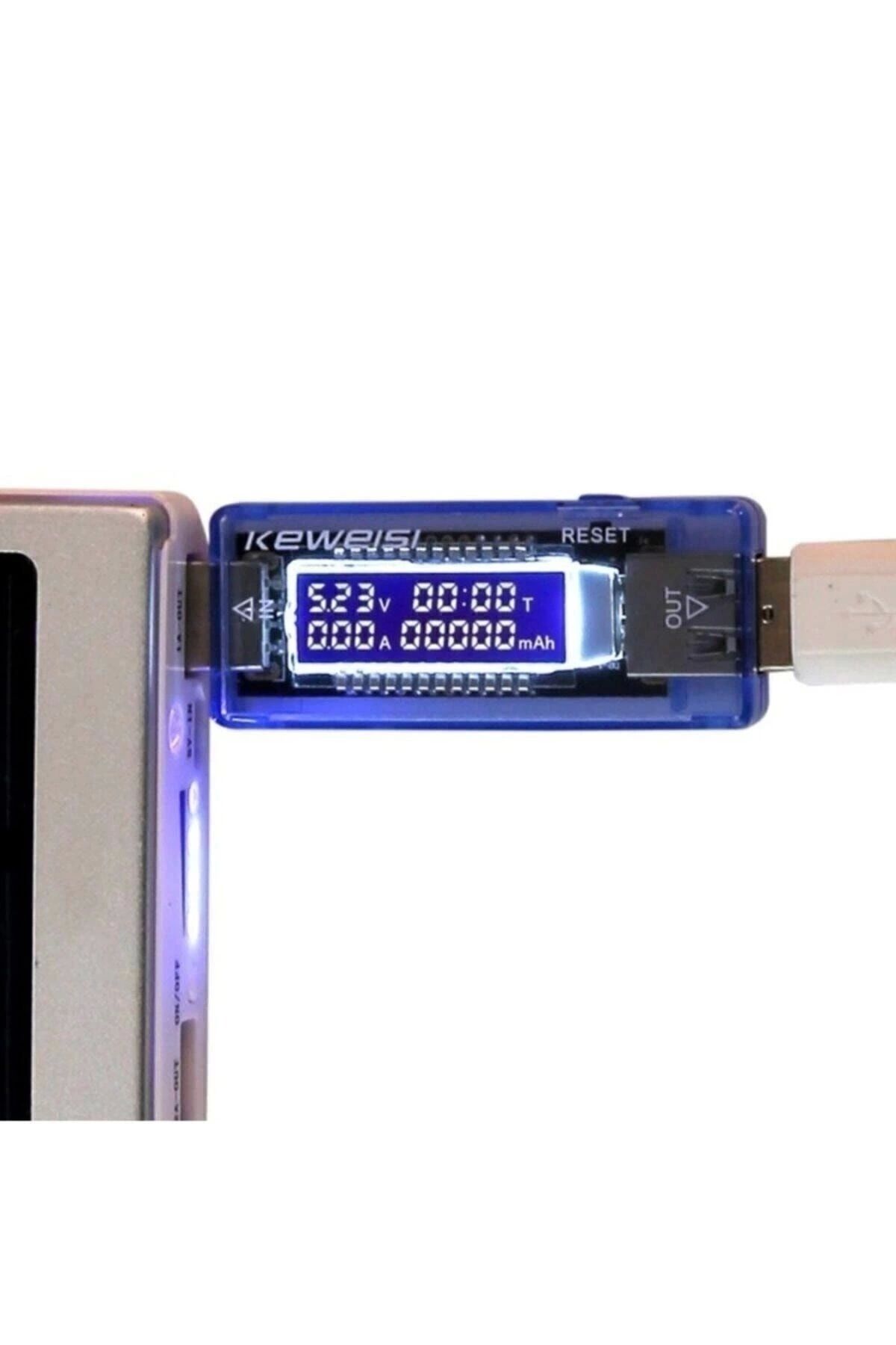 Keweisi Usb Voltmetre Ampermetre Usb Şarj Kapasitesi Test Cihazı