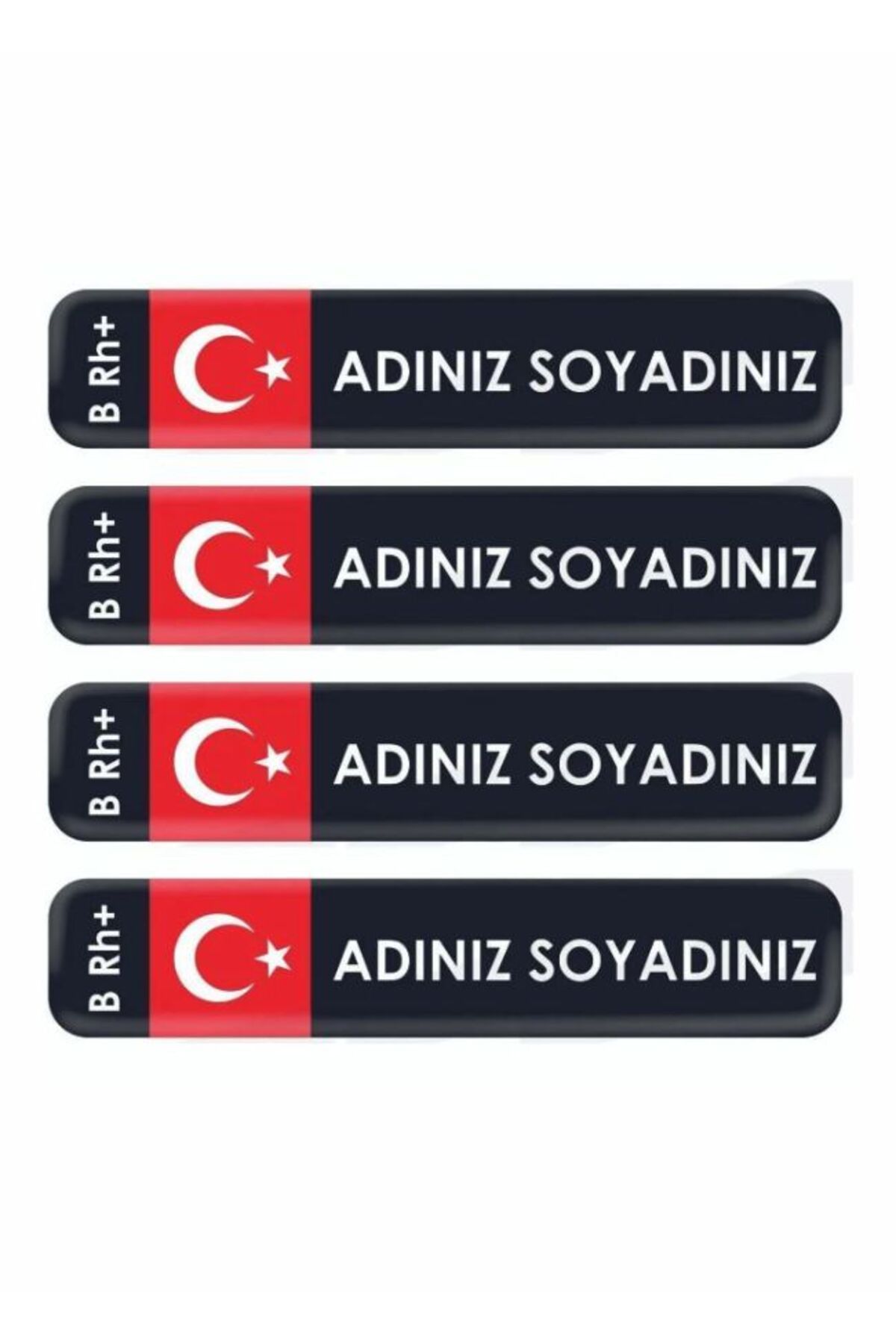 Sticksy Kan Grubu Kask SetSticker Kişiye Özel...