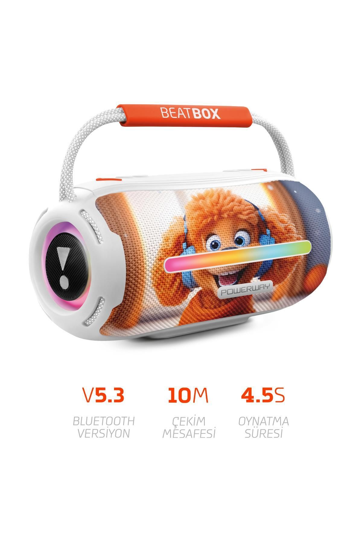 Beatbox Animals Köpek Led Işıklı Dayanıklı Ses Bombası Usb Sd Aux Bluetooth Hoparlör