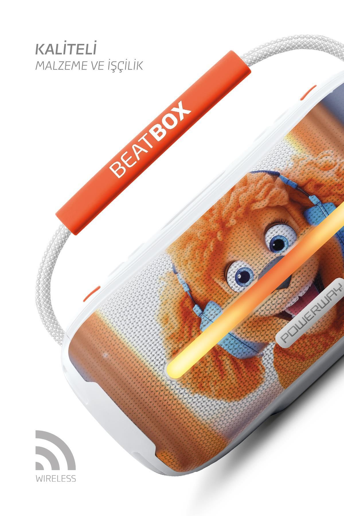 Beatbox Animals Köpek Led Işıklı Dayanıklı Ses Bombası Usb Sd Aux Bluetooth Hoparlör