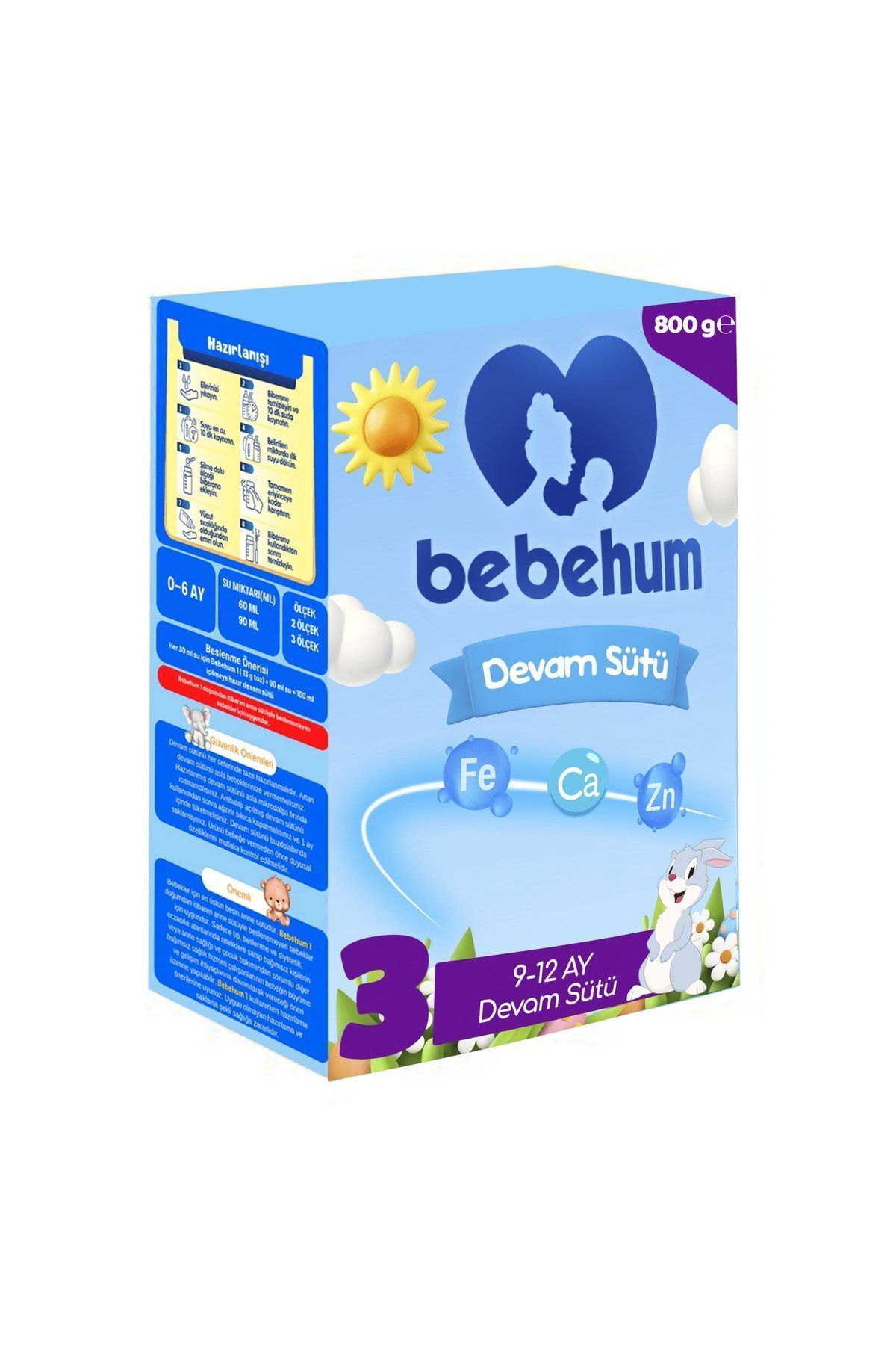 bebegenBebehum 3 Devam Sütü800 Gr 9-12 Ay