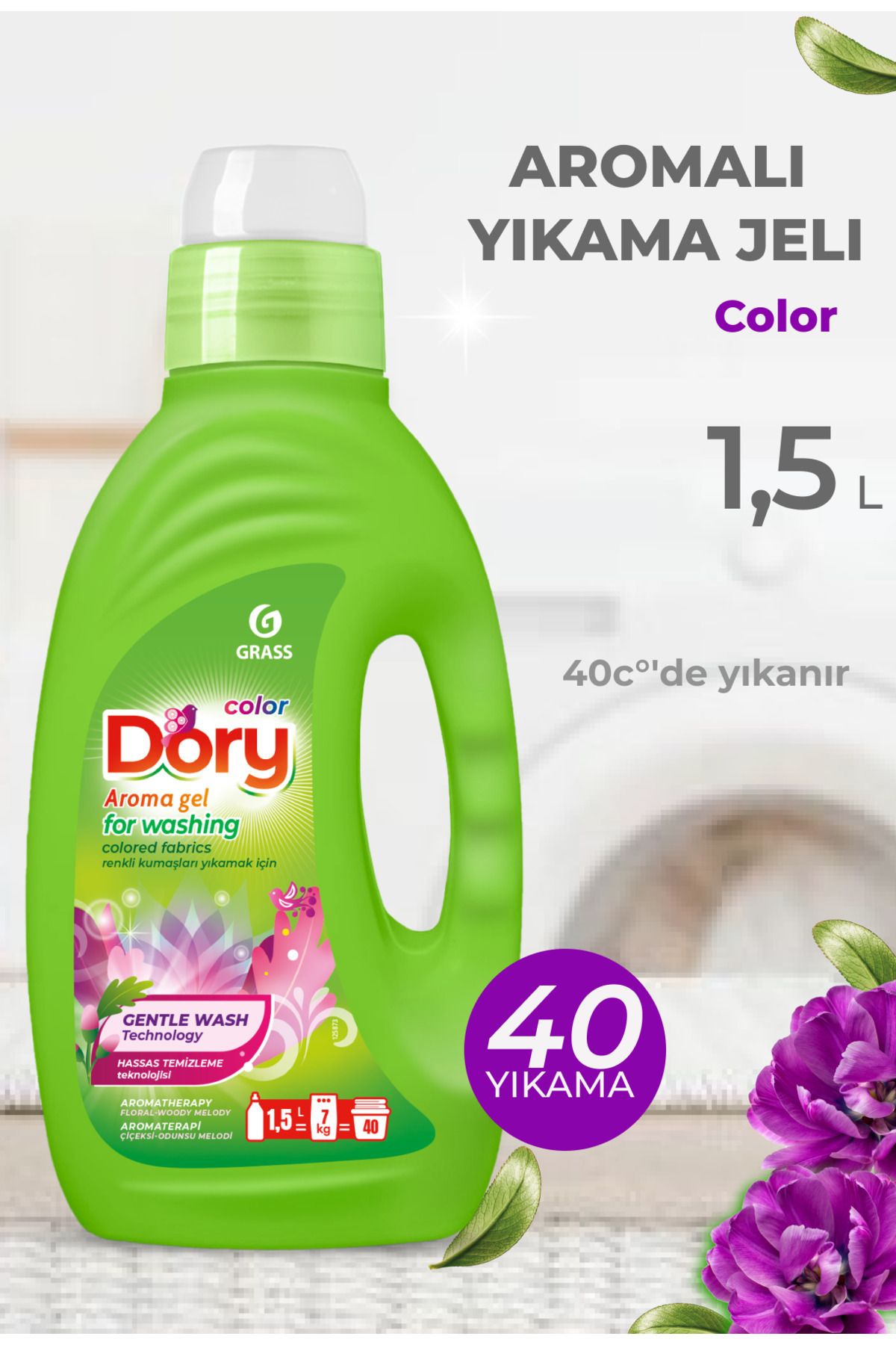 GRASSDory Sıvı ÇamaşırDeterjanı 1500ml (40 Yı...