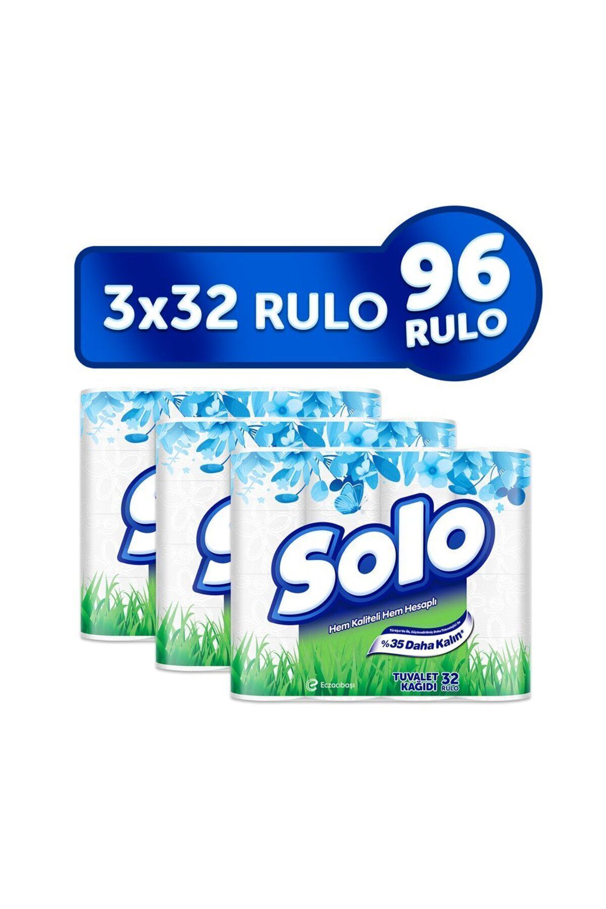 SoloUltra Dayanıklı TuvaletKağıdı 96 Rulo (3X...