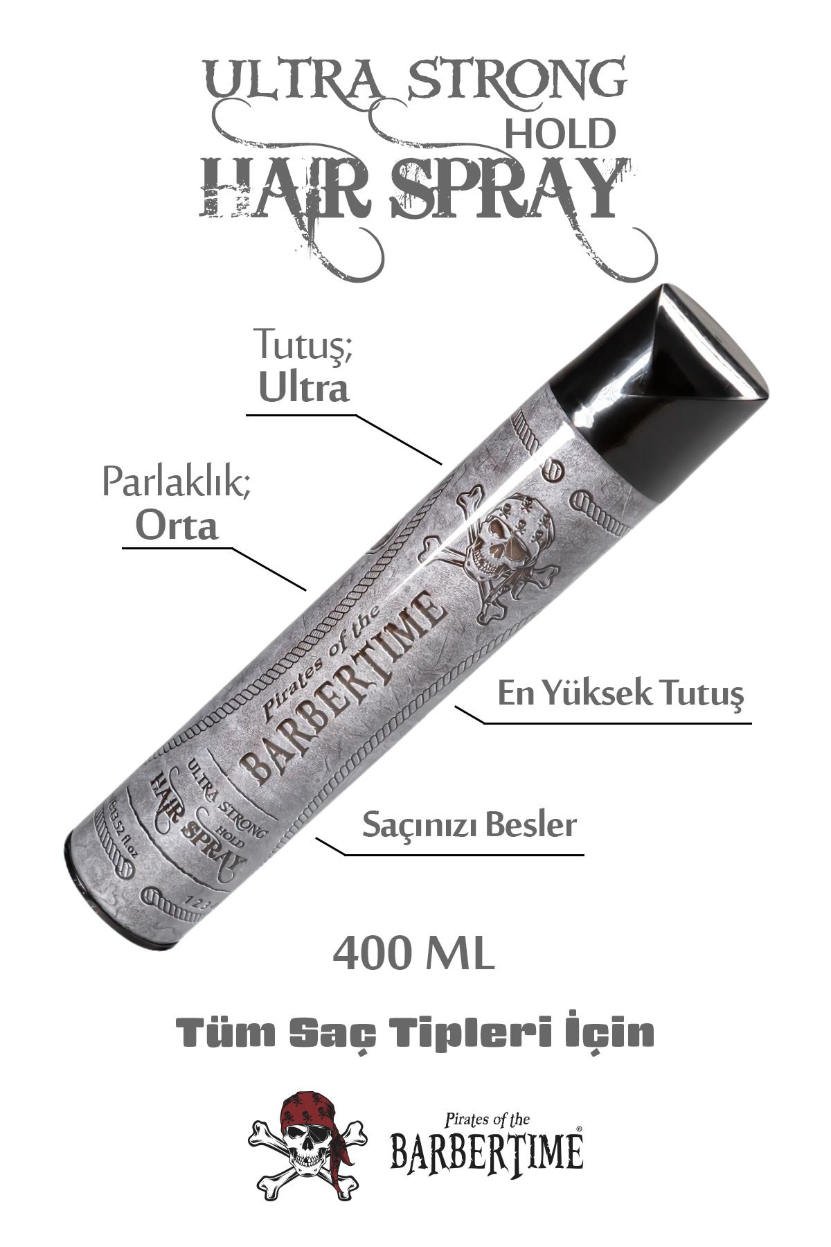 Barbertime Hair Spray UltraStrong - Ultra Güç...