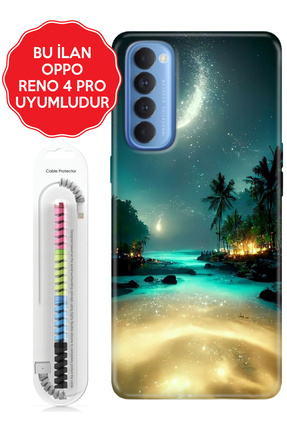 A55 A76 A16 A74 A96 Reno 4 5 7 Pro Kılıf Figürlü Silikon Rüya Ada Image 0