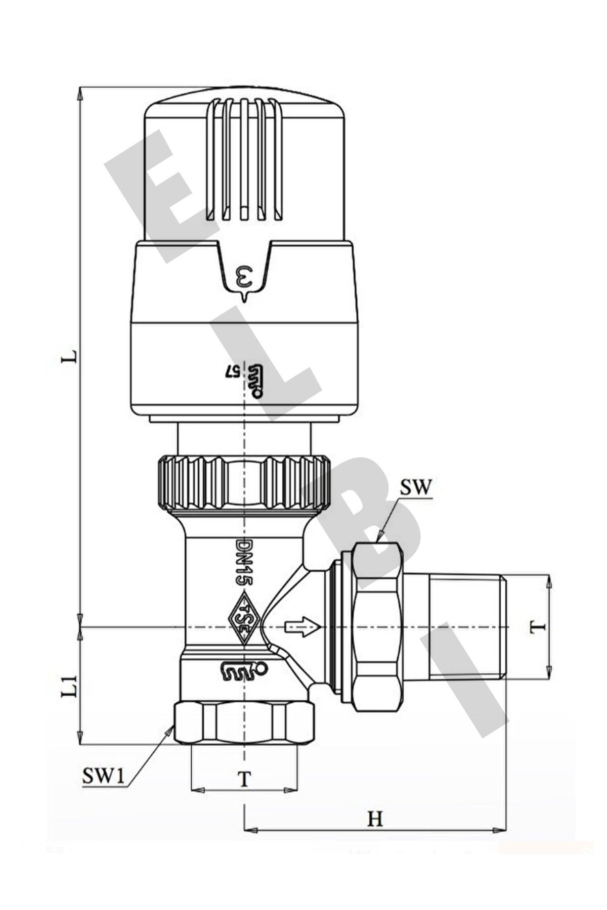 Termostatik Radyatör Vana Köşe(TRV4)