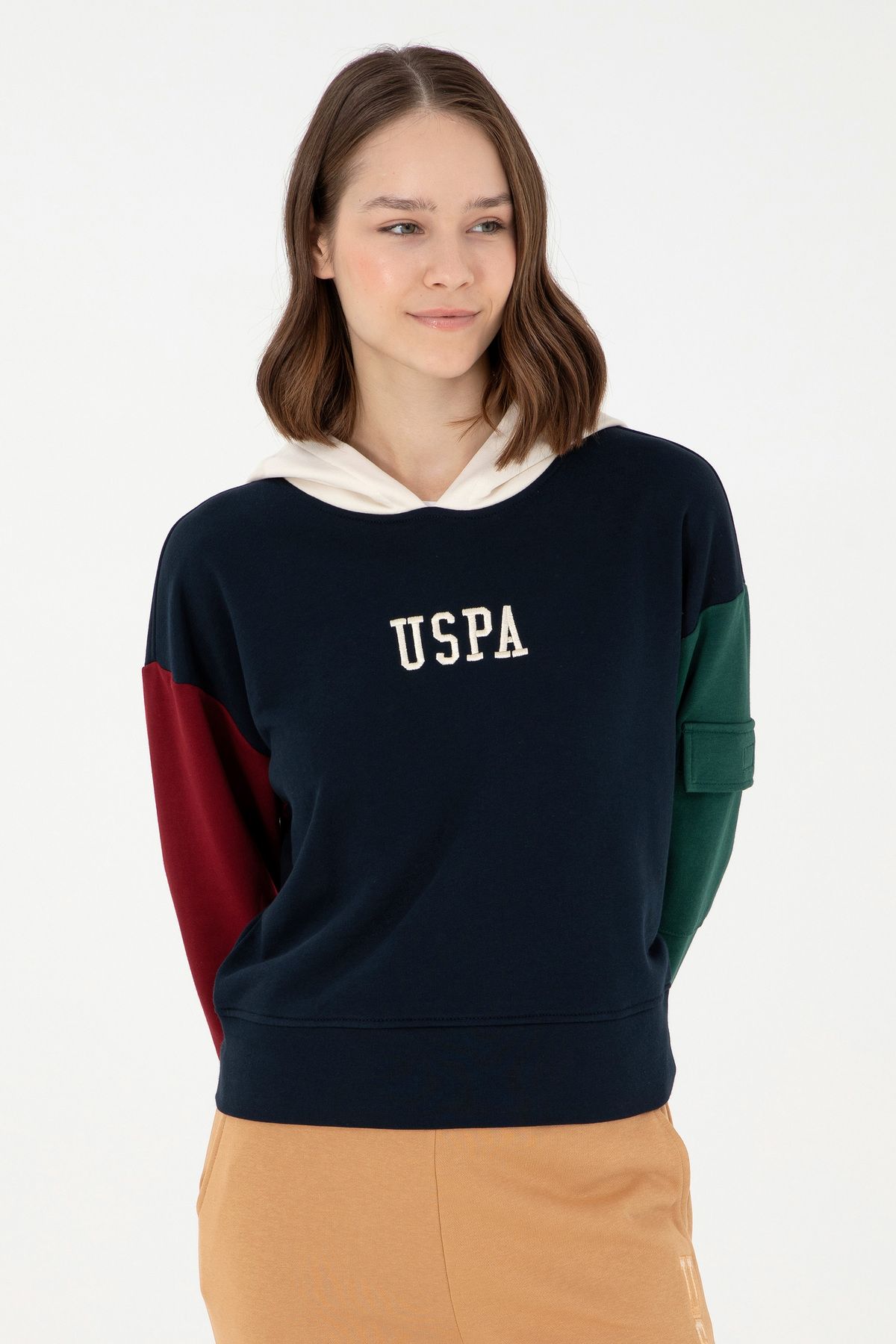 U.S. Polo Assn. KadınLacivert Kapüşonlu Sweat...