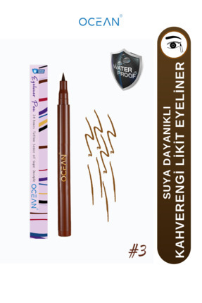Kahverengi Eyeliner, Likit Kalem Eyeliner, Suya Dayanıklı, Yoğun Pigmentli Image 0