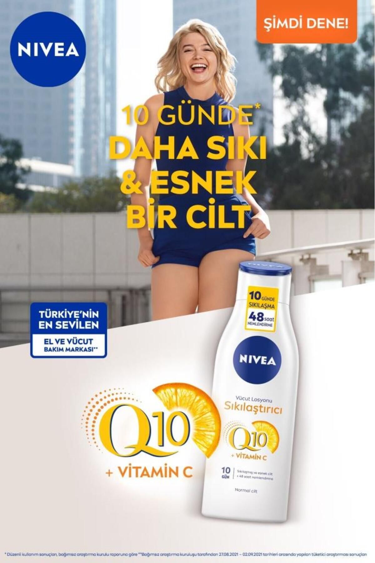 Q10 Sıkılaştırıcı Vücut Losyonu 250ml, C Vitamini, 10 Günde Sıkılaşma, Nemlendirici, Vücut Bakım