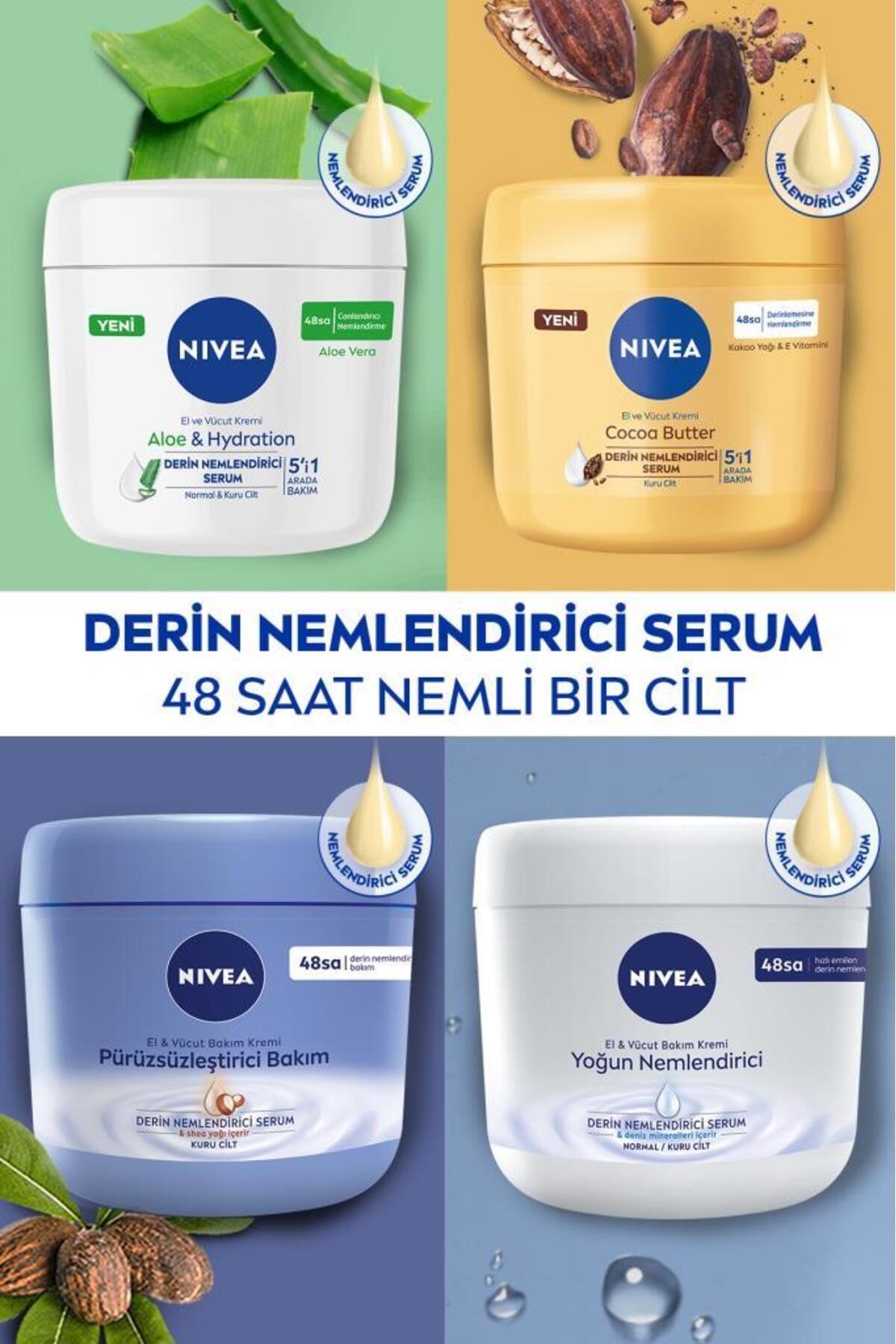 Pürüzsüzleştirici El Ve Vücut Bakım Kremi 400ml, 48 Saat Nemlendirici Serum, Shea Yağı, Kuru Ciltler