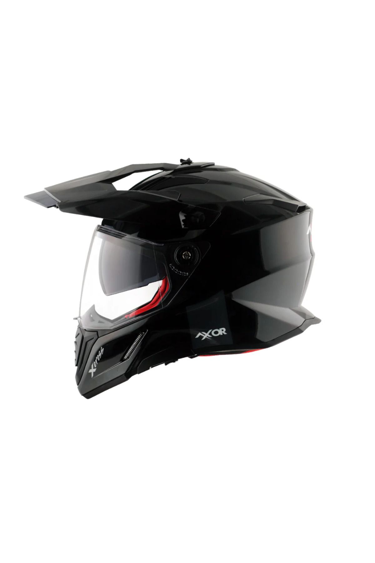 X-CROSS - DUAL VİSOR SC- PARLAK SİYAH KROSS KASK