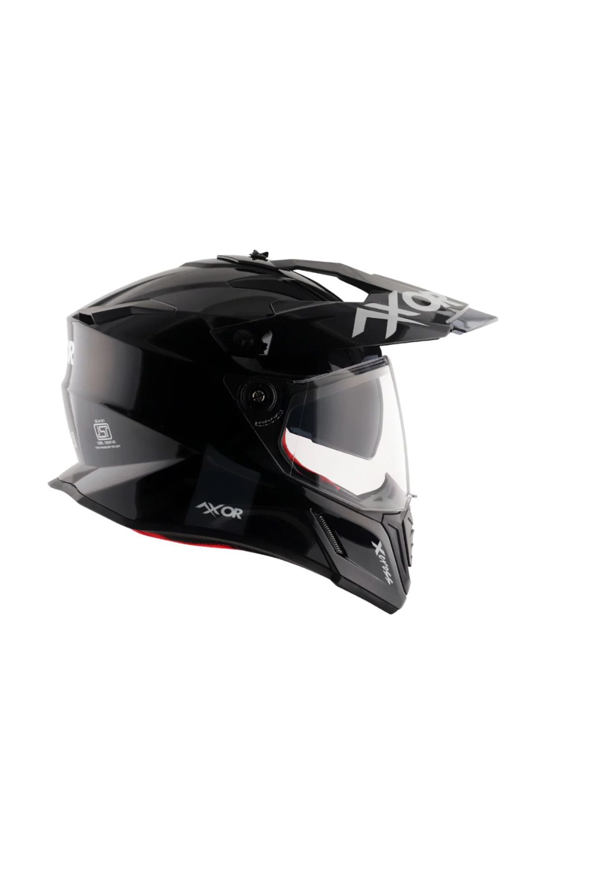 X-CROSS - DUAL VİSOR SC- PARLAK SİYAH KROSS KASK