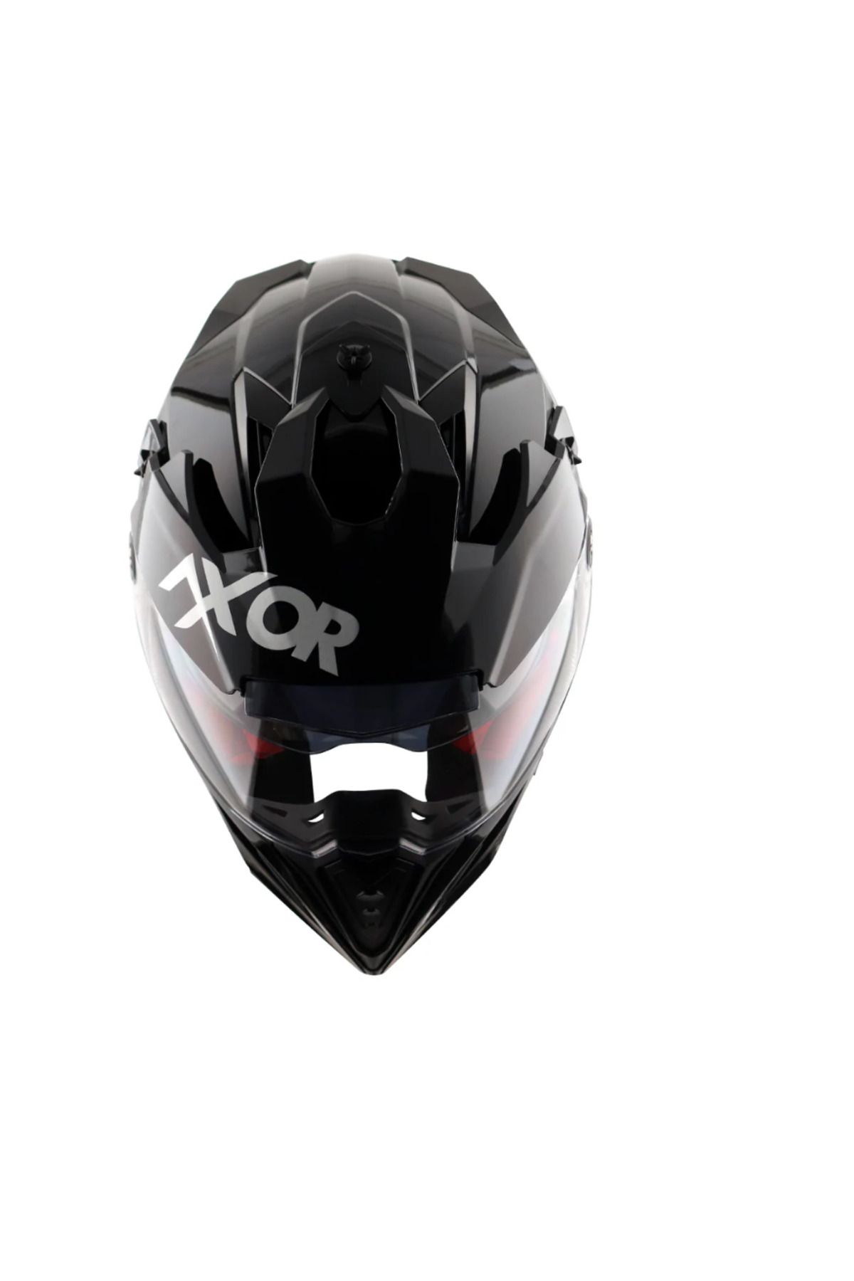 X-CROSS - DUAL VİSOR SC- PARLAK SİYAH KROSS KASK