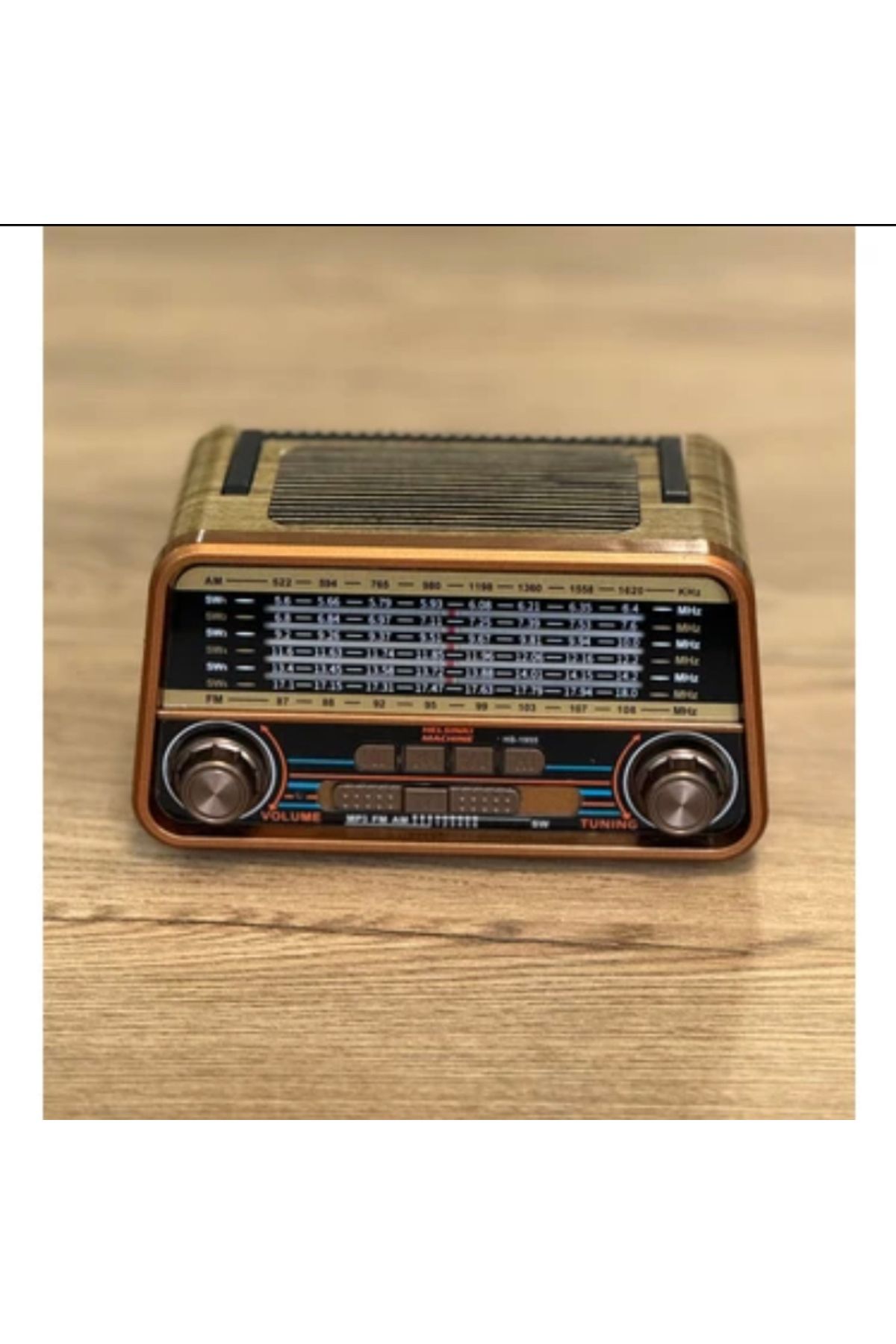 Machine HS-1955 (Bluetooth+Usb+Tf Çalar) Fm Nostaljik Radyo