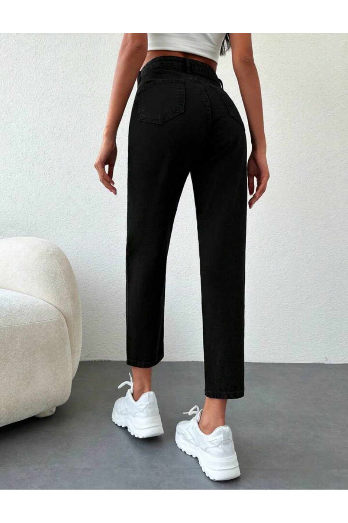 Slim Fit Mom Jeans Kot Pantolon