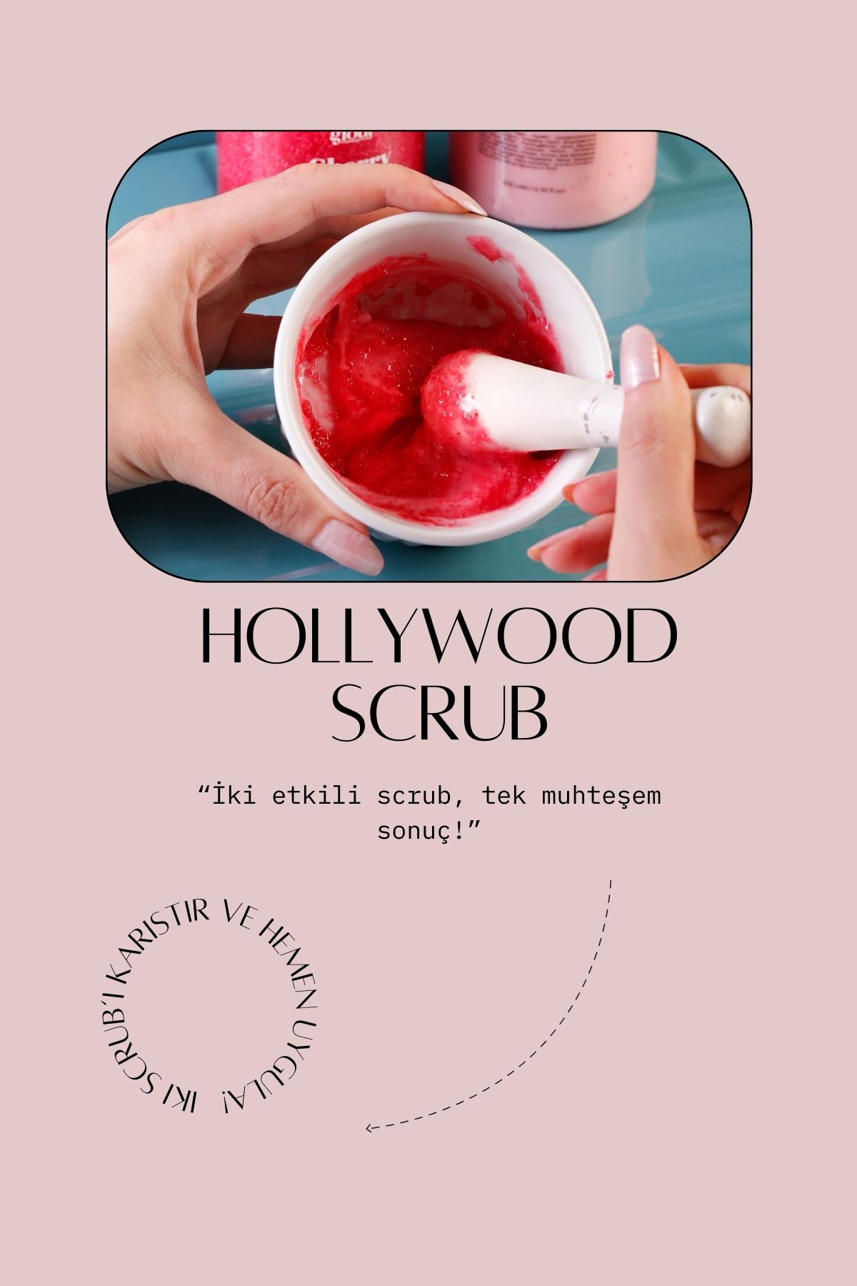 Vişne + Hindistan Özlü Sugar Scrub / Çilek Özlü Scrub Hollywood Peeling Pink Set