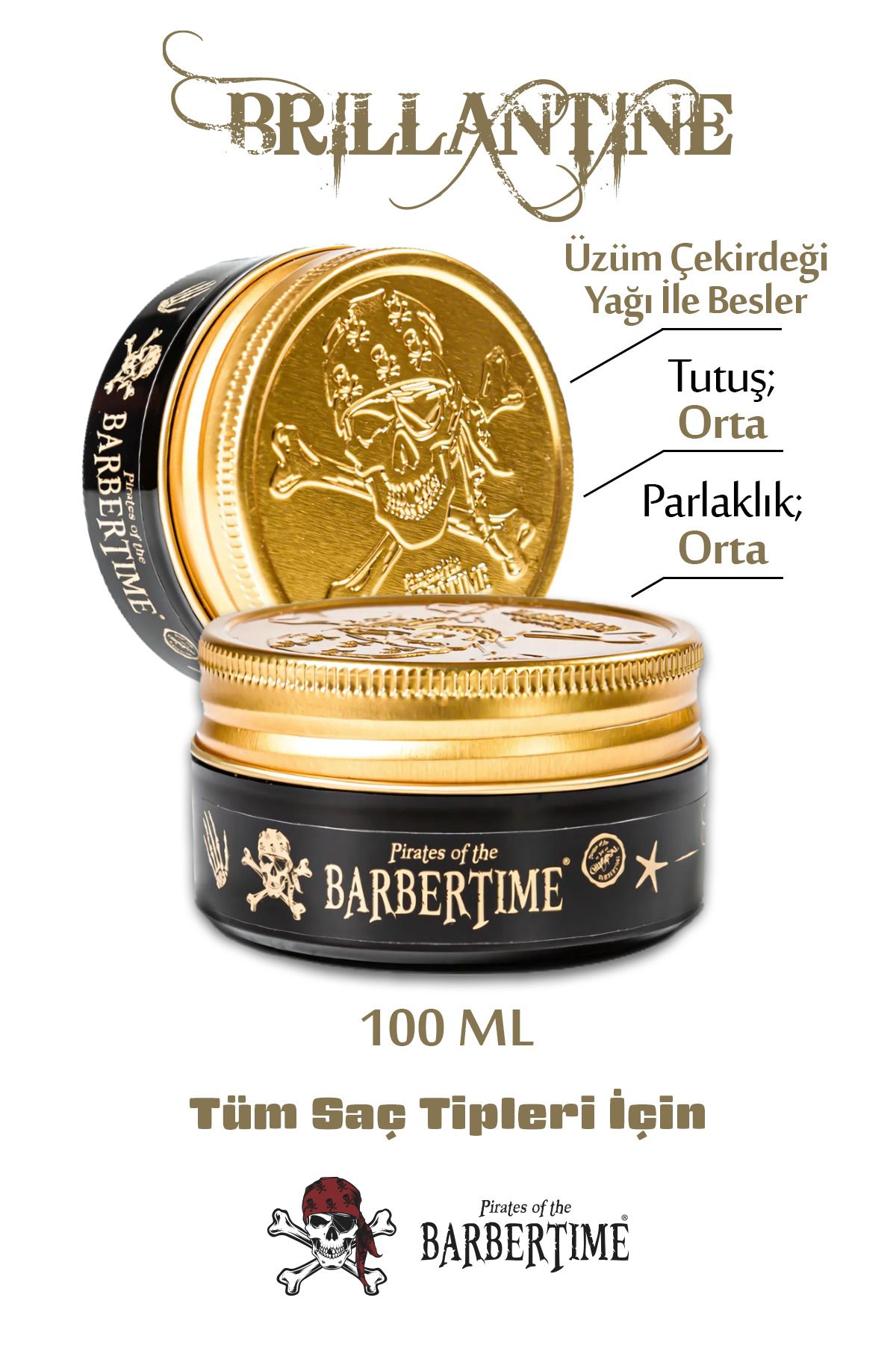 Barbertime Brillantine Wax -100 ml