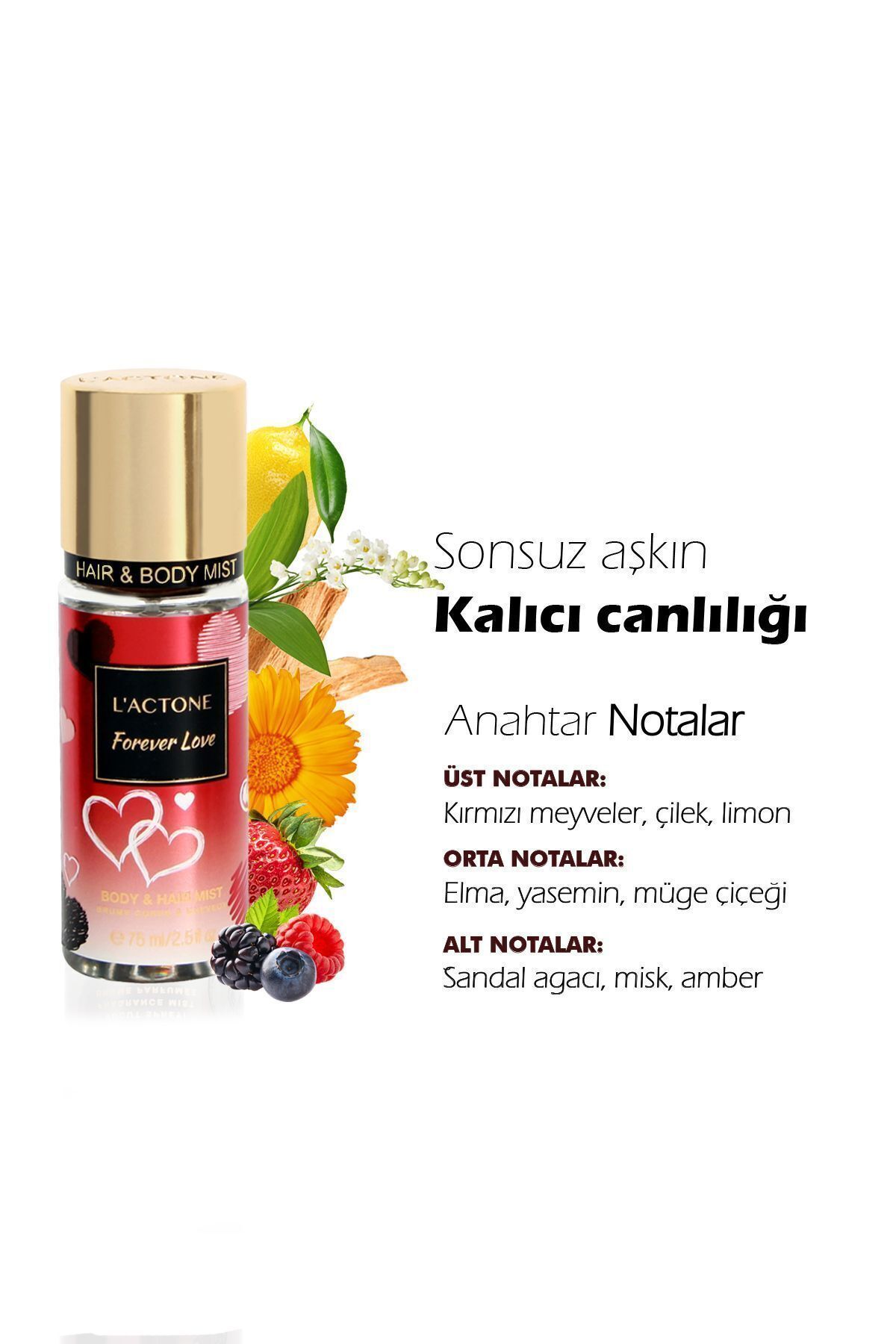 Forever Love Body & Hair Mist 75 ml / Vücut & Saç Spreyi