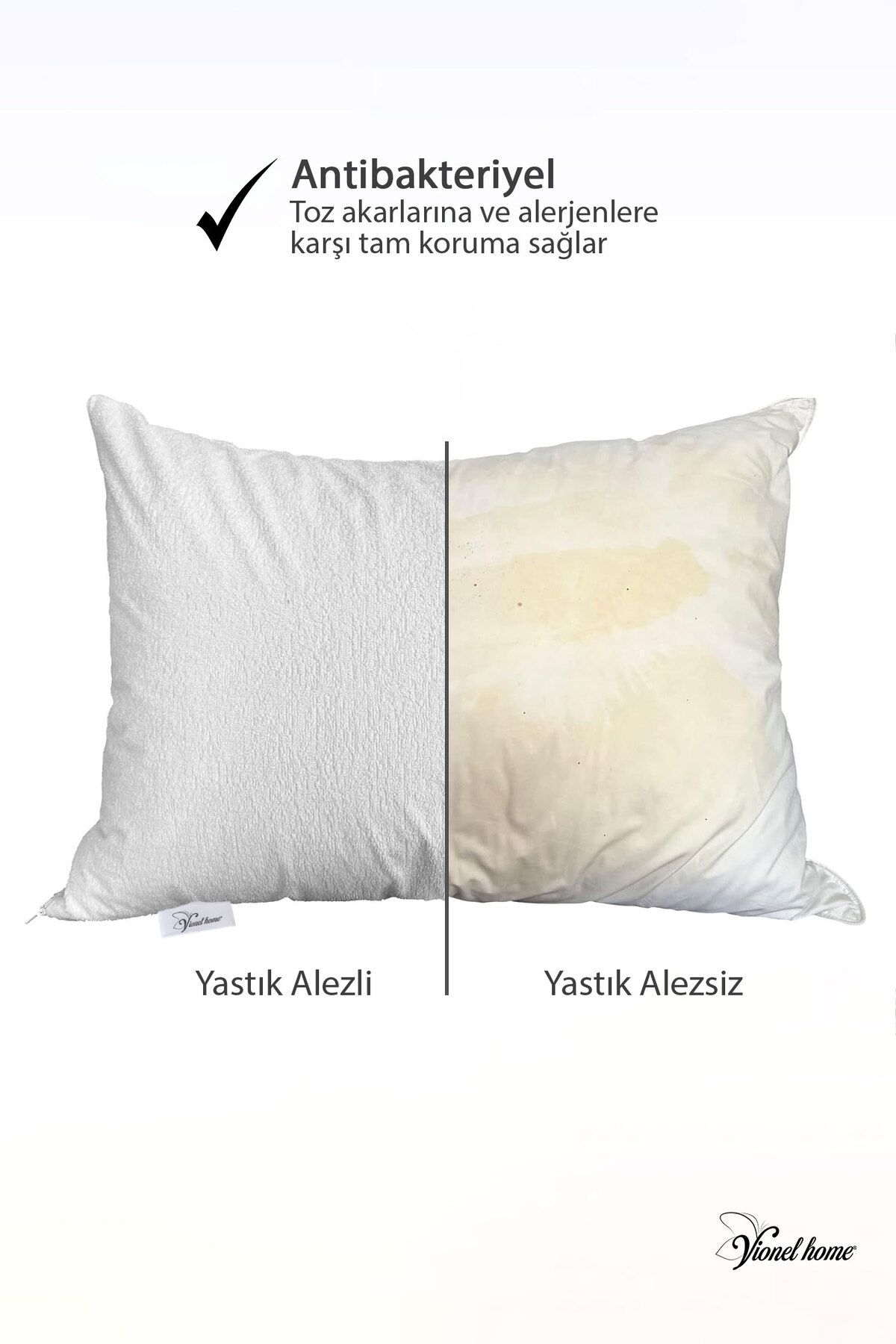 %100 Pamuklu, 4’lü Yastık Alezi, Yastık Kılıfı, Su / Sıvı Geçirmez,(50 X 70 CM)