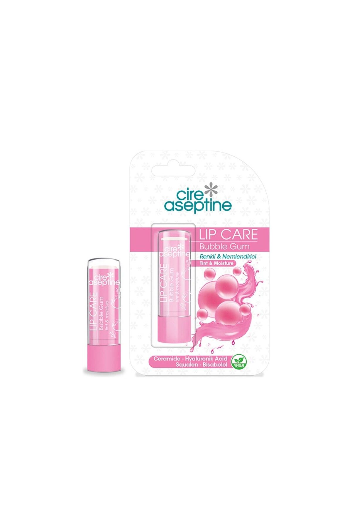 Cire Aseptine Lip Care BubbleGum Renkli Dudak...