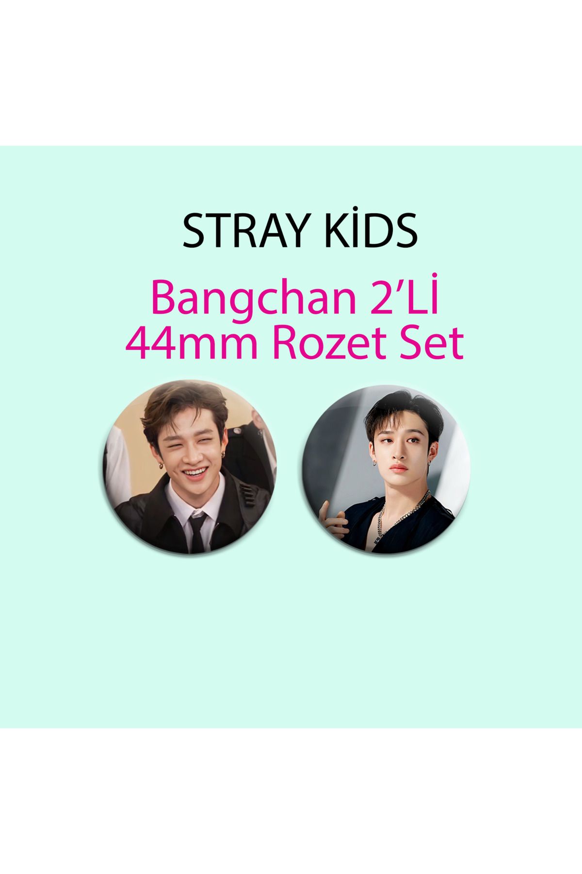 Nemika Stray Kids SKZ BangChan 2 adet 44mm Bu...