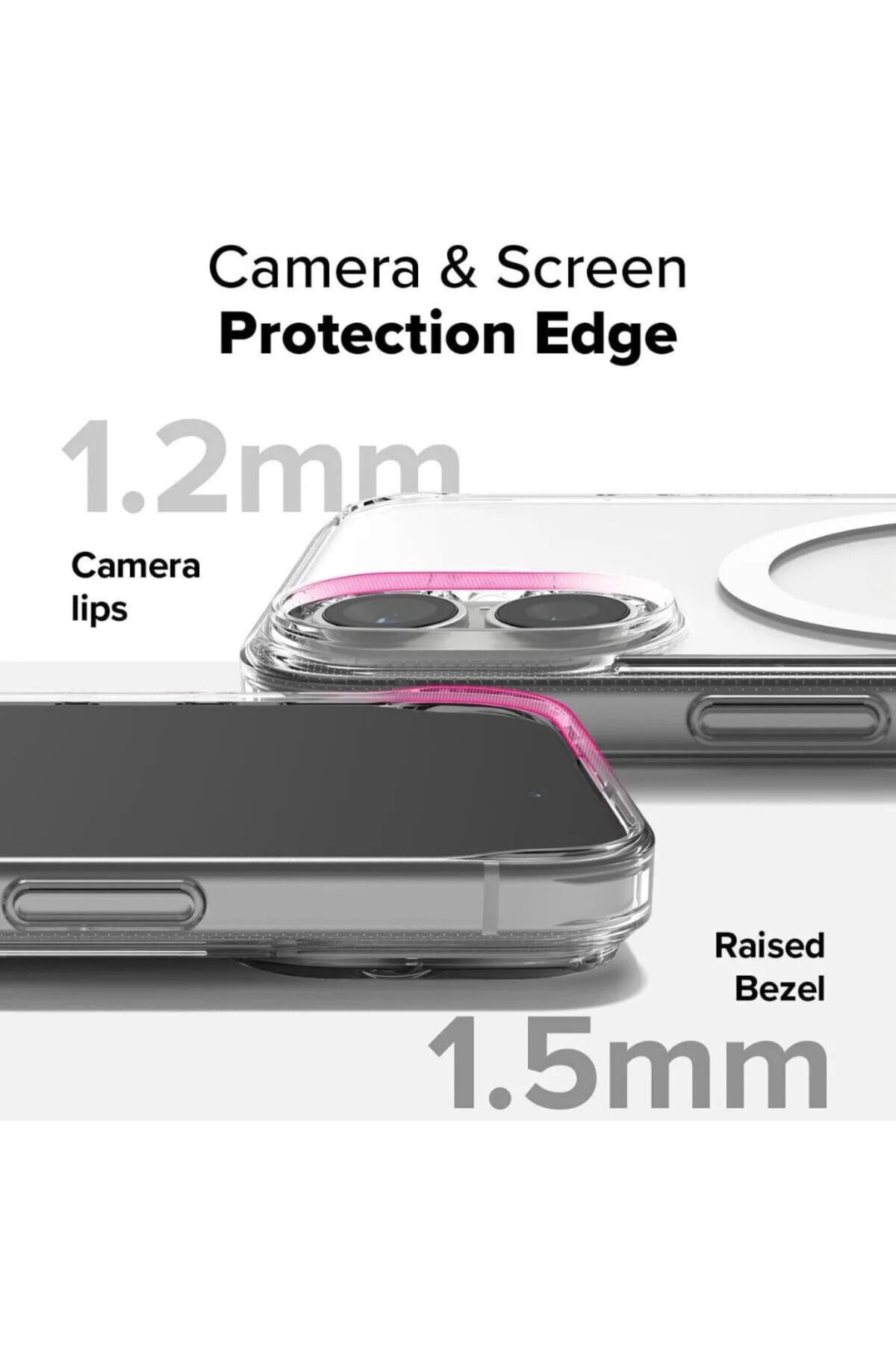 iPhone 16 Pro Max Uyumlu Kılıf Kamera Koruma Camı Ekran Koruyucu Şeffaf Magsafe Temperli Cam Koruma