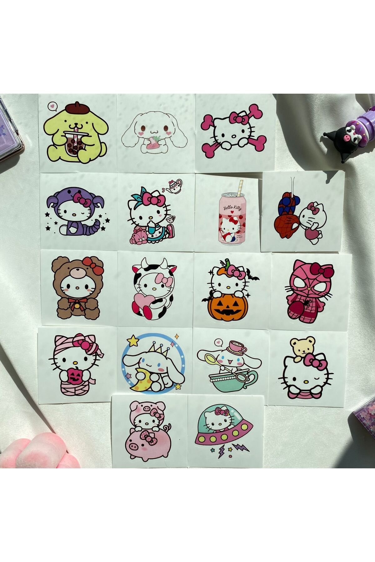 Pembe Hello Kitty Sticker Seti