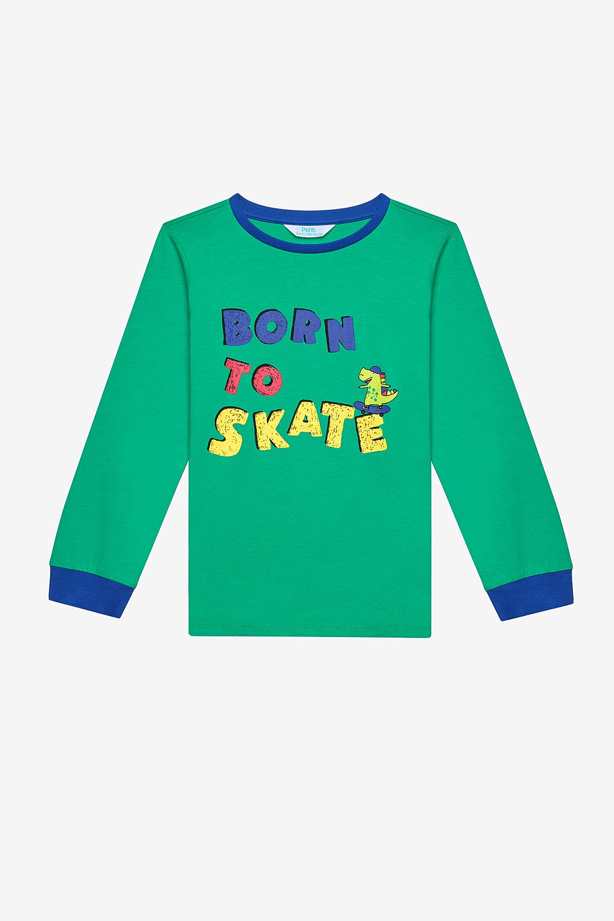 Pamuklu Erkek Çocuk Born To Skate 2li Çok Renkli Pijama Takımı