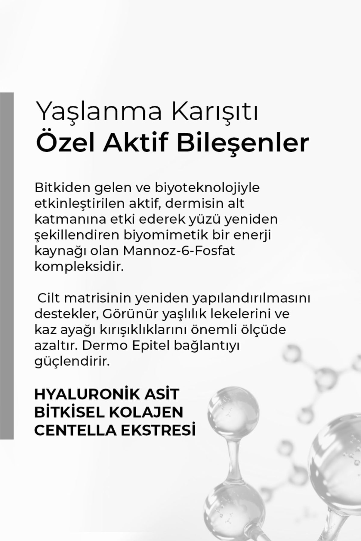 Yaşlanma Karşıtı Serum 30 ml (BİYOTEKNOLOJİK AKTİF-PROVİTAMİN B5-HYALURONİK ASİT)