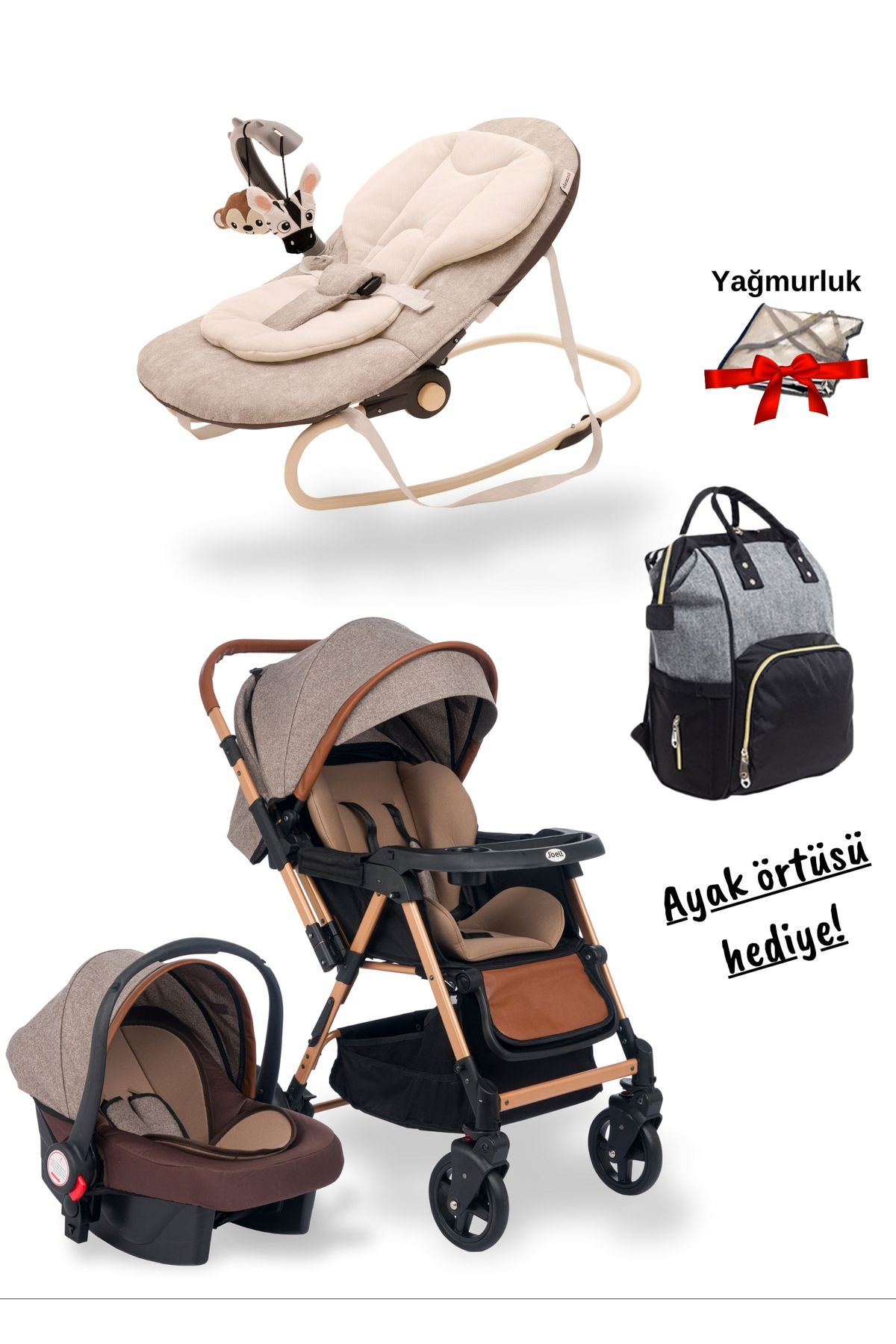 Joell5'li Bebek Seti-JoellTrendy Bebek Arabas...