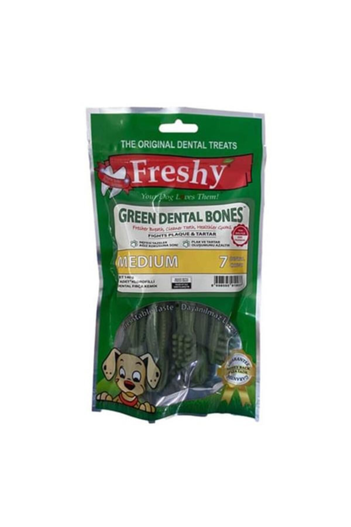 Freshy Green Dental BonesMedium Köpek Ödül Ke...