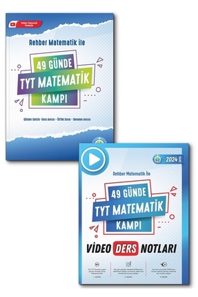 Rehber Matematik 49 Günde Tyt Matematik Soru Kitabı Ve Video Ders Notları Kitabı Image 0