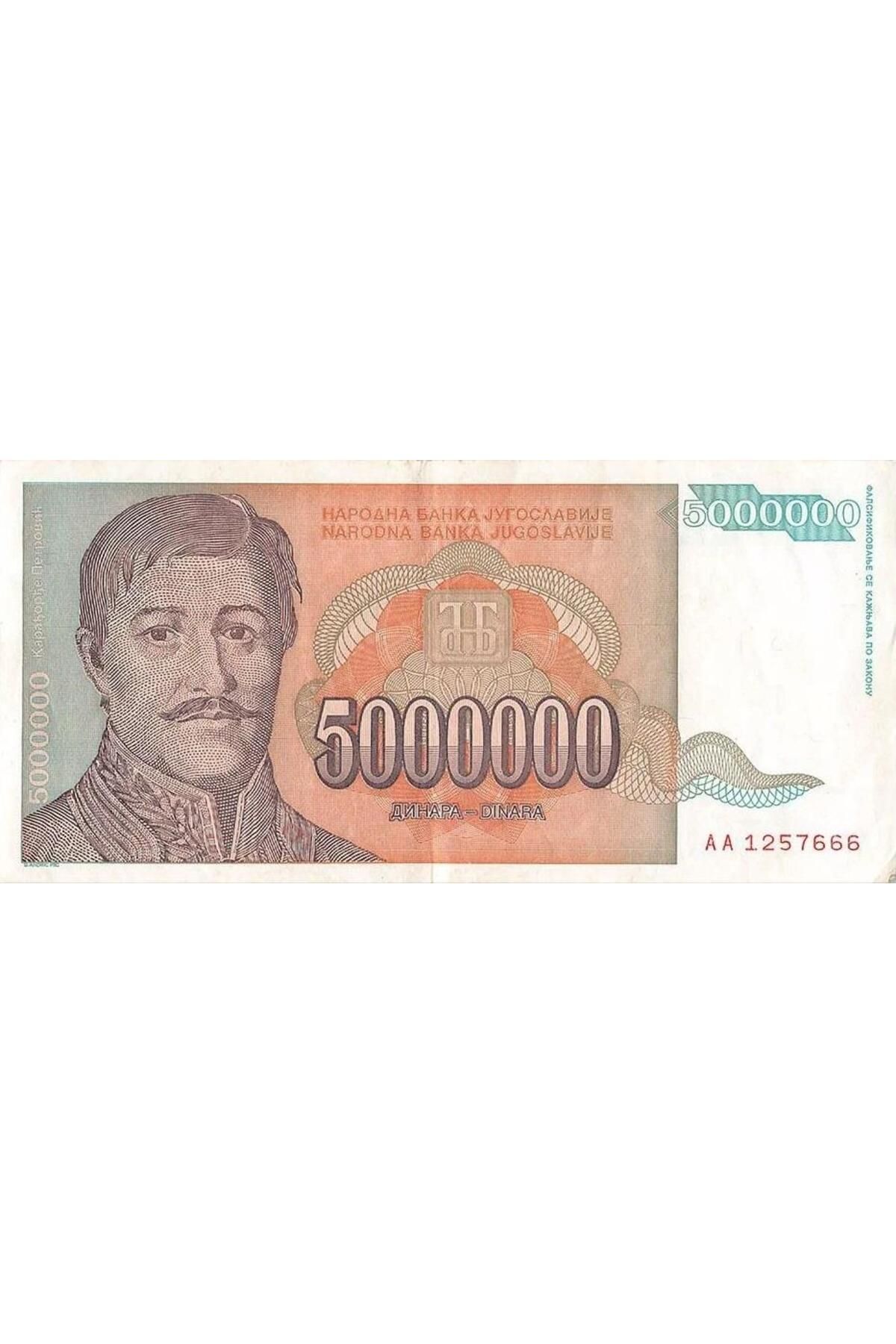 Yugoslavya, 5.000.000 Dinar (1993) P#132 Ççt/ça