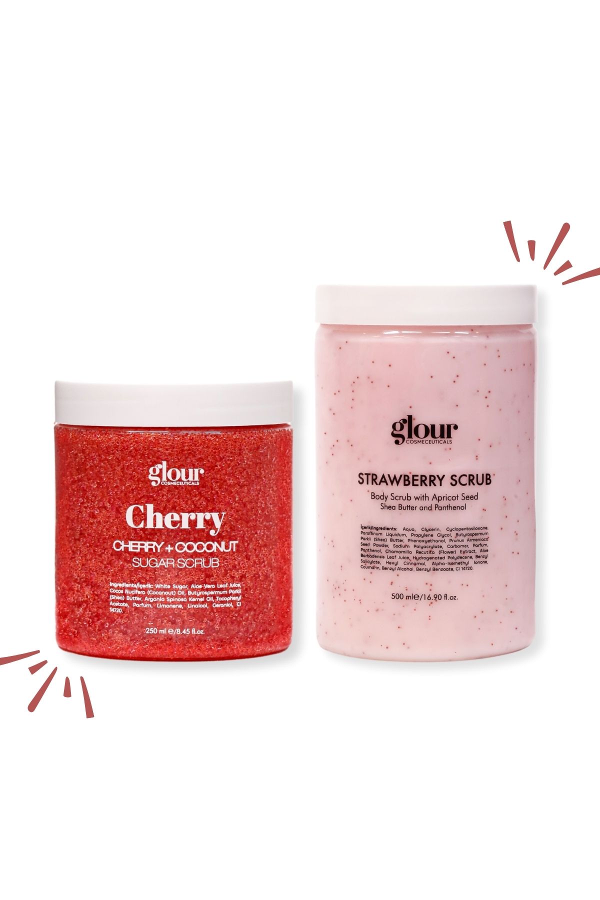 GLOUR Vişne Hindistan ÖzlüSugar Scrub / Straw...