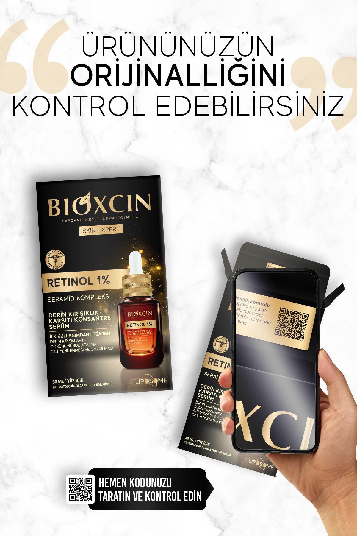 Retinol Serum %1 30 ml - Derin Kırışıklık Karşıtı Seramid Complex