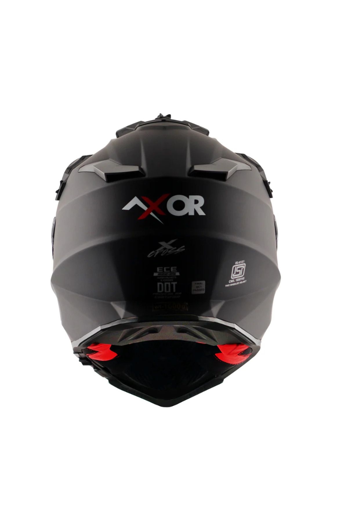 X-CROSS - DUAL VİSOR SC- MAT SİYAH KIRMIZI KROSS KASK