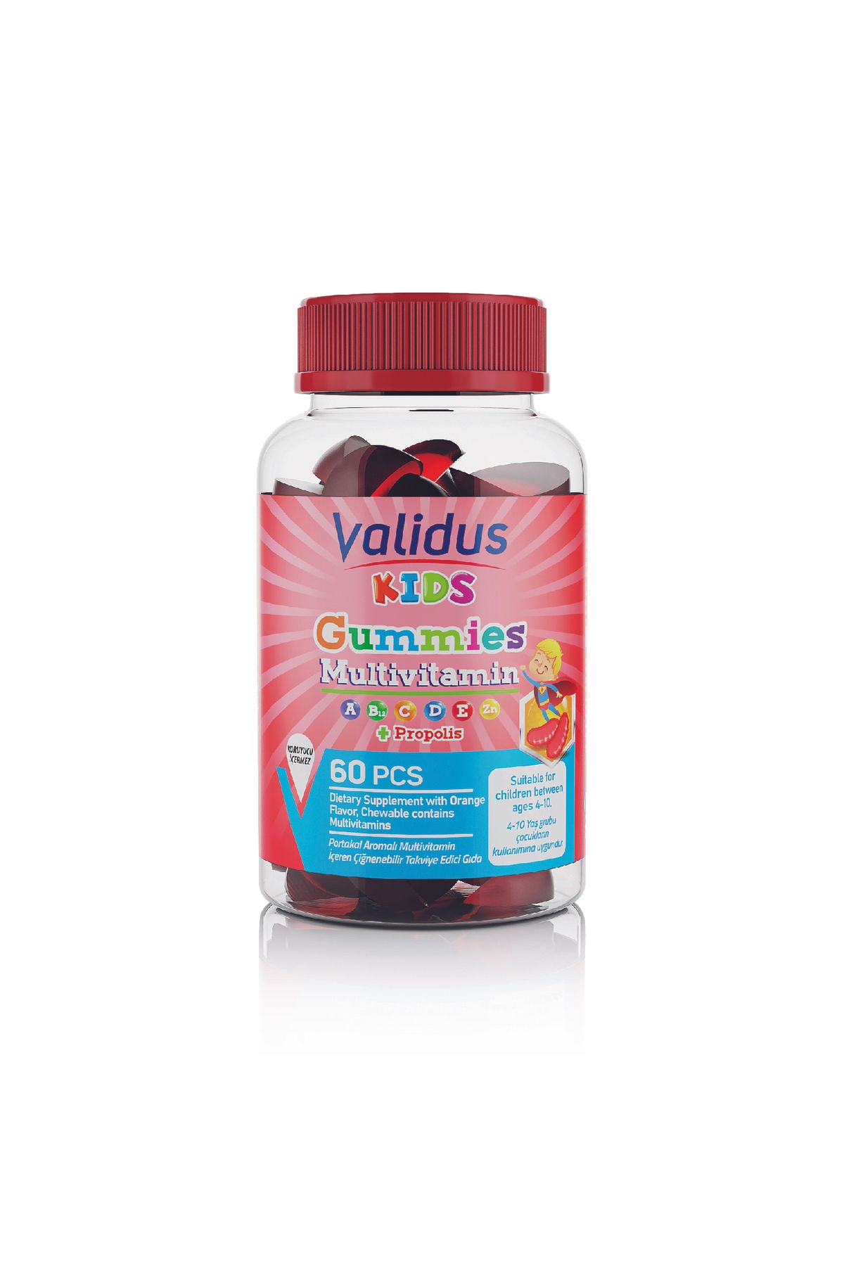 ValidusKids Multivitamin 60Gummies (PECTİN)